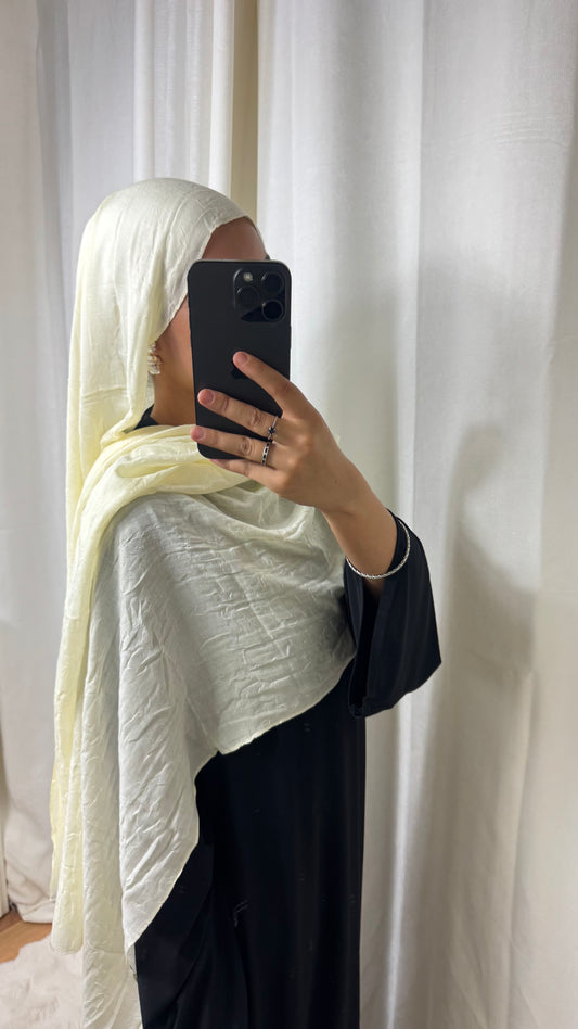 HIJAB COTON BAMBOO - JAUNE PÂLE