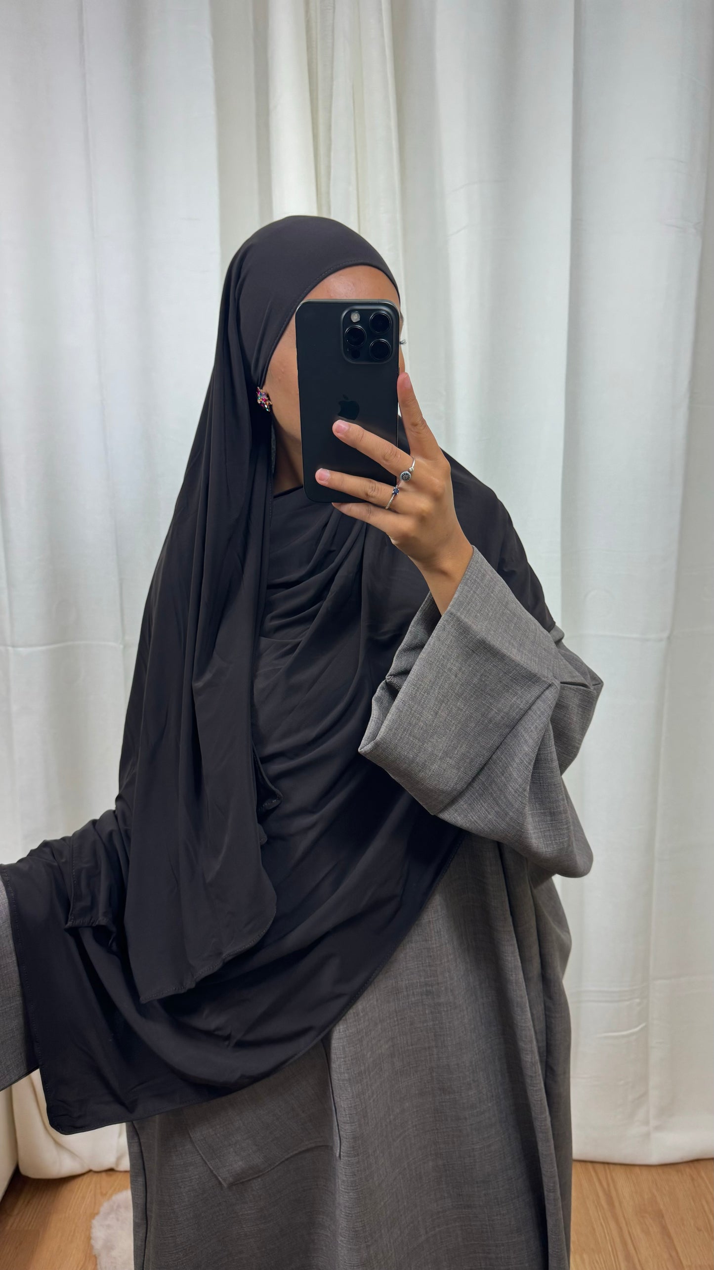 HIJAB JERSEY PREMIUM - MARRON FONCÉ