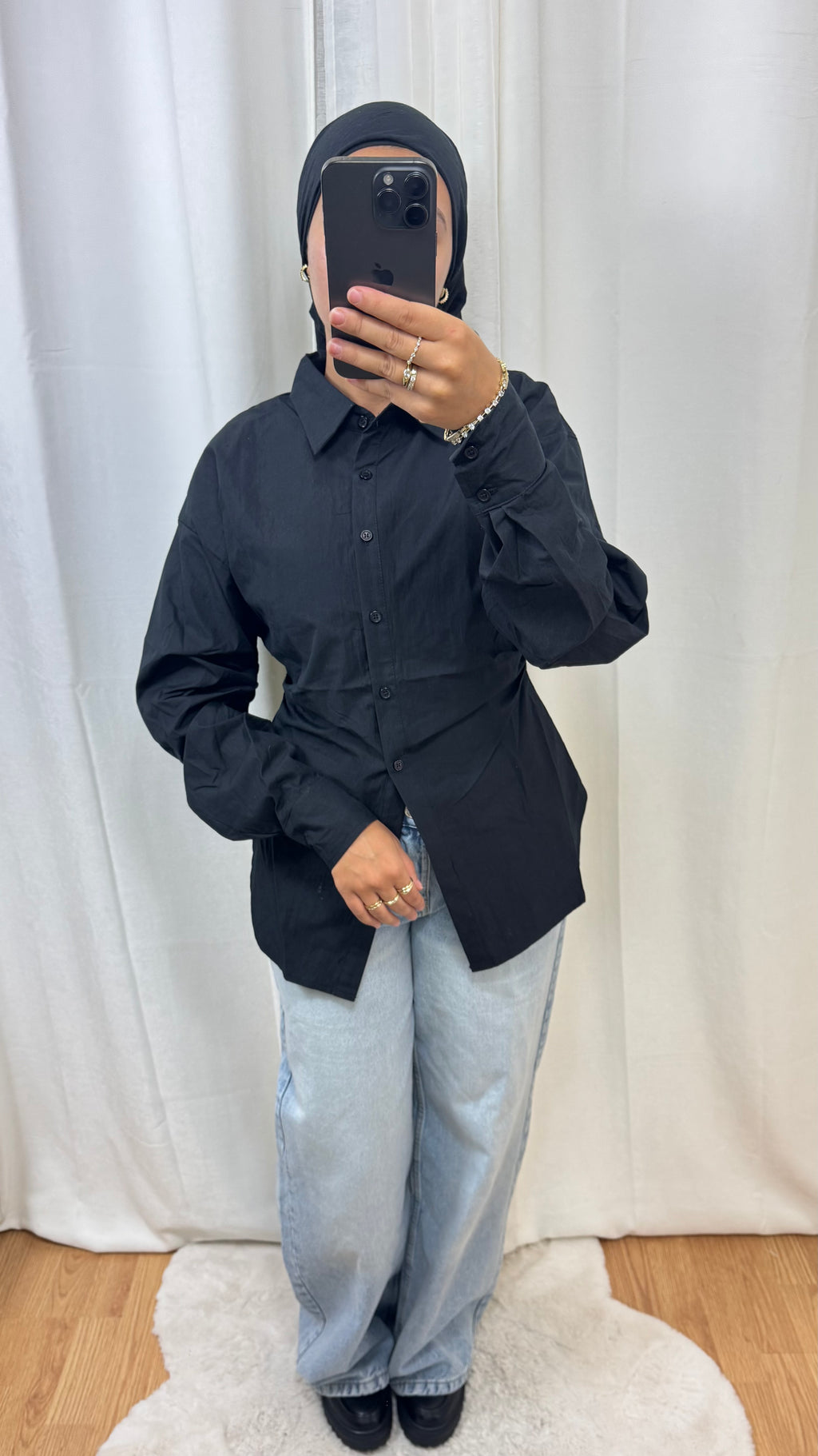 CHEMISE CINTRÉE - NOIR