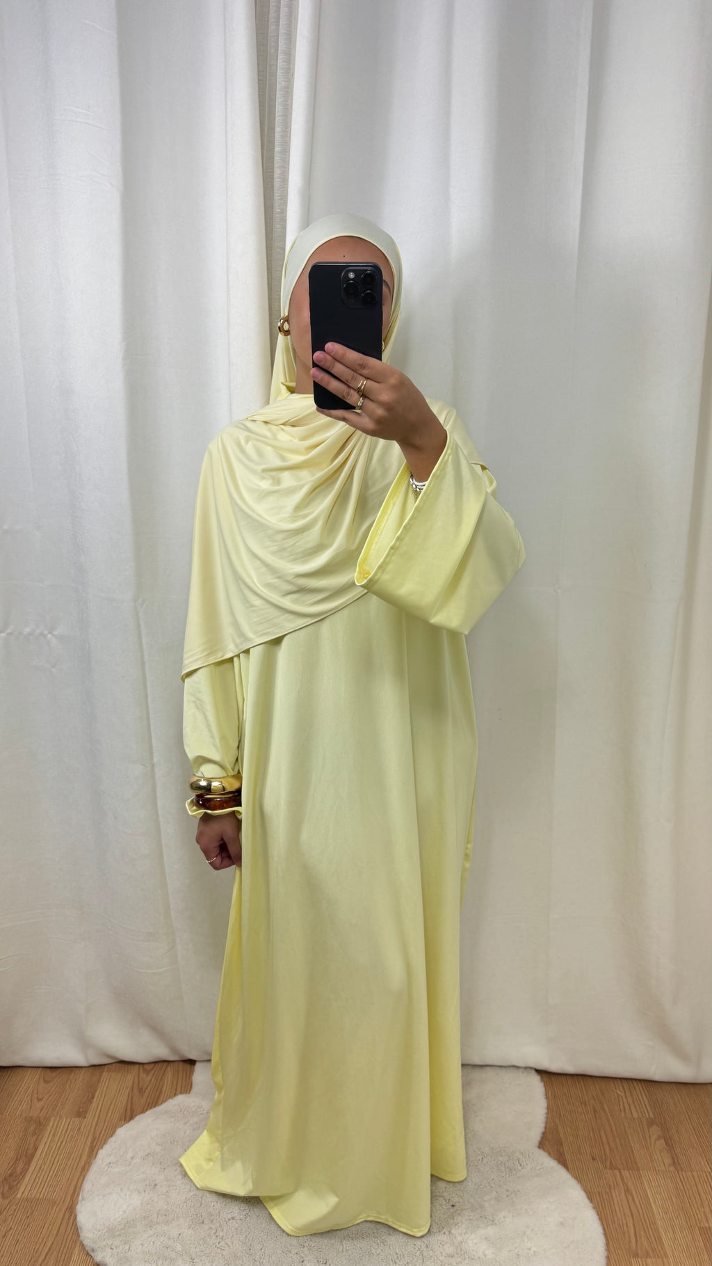 ABAYA JERSEY PREMIUM DE LUXE - JAUNE