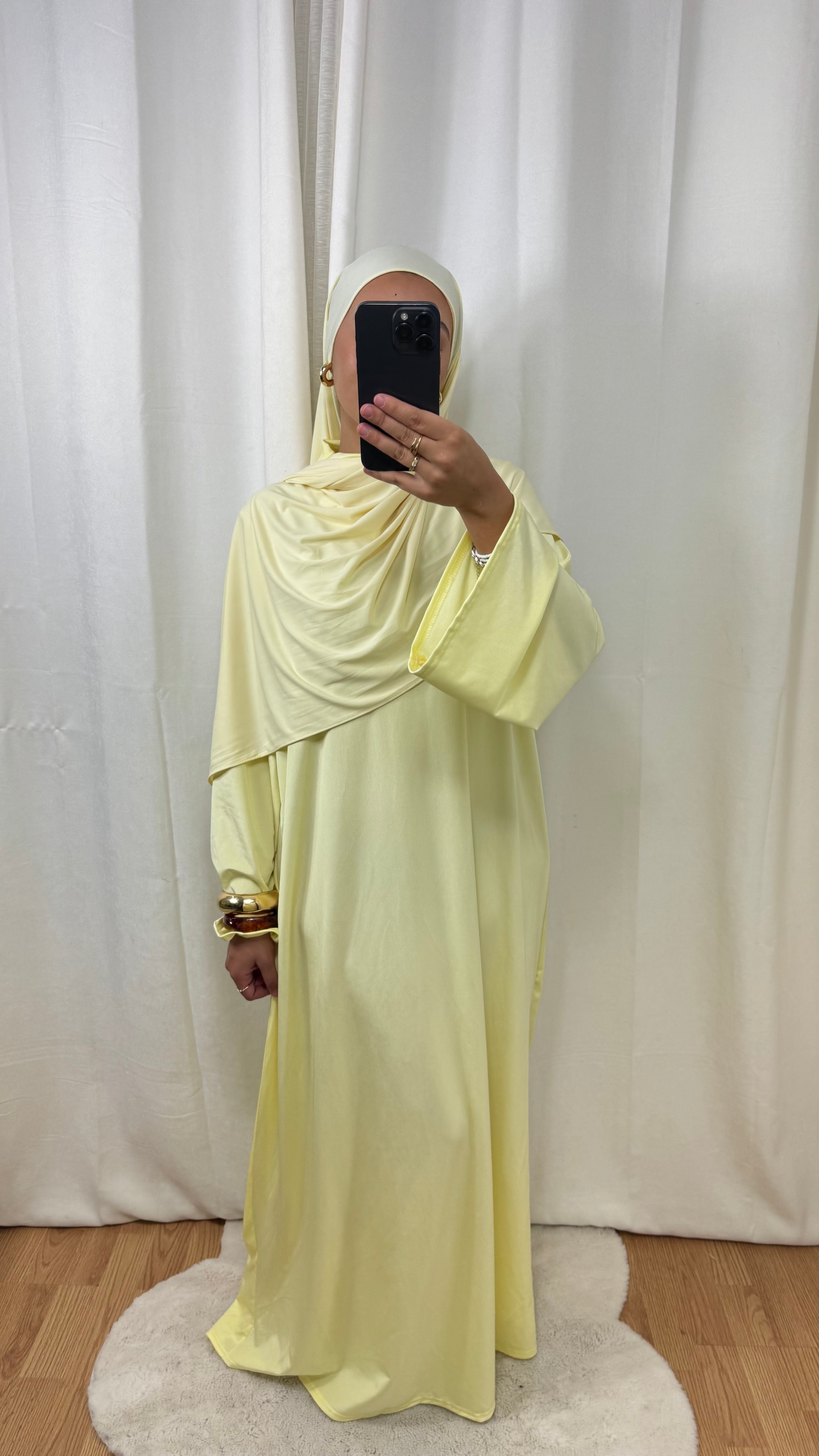 ABAYA JERSEY PREMIUM DE LUXE - JAUNE