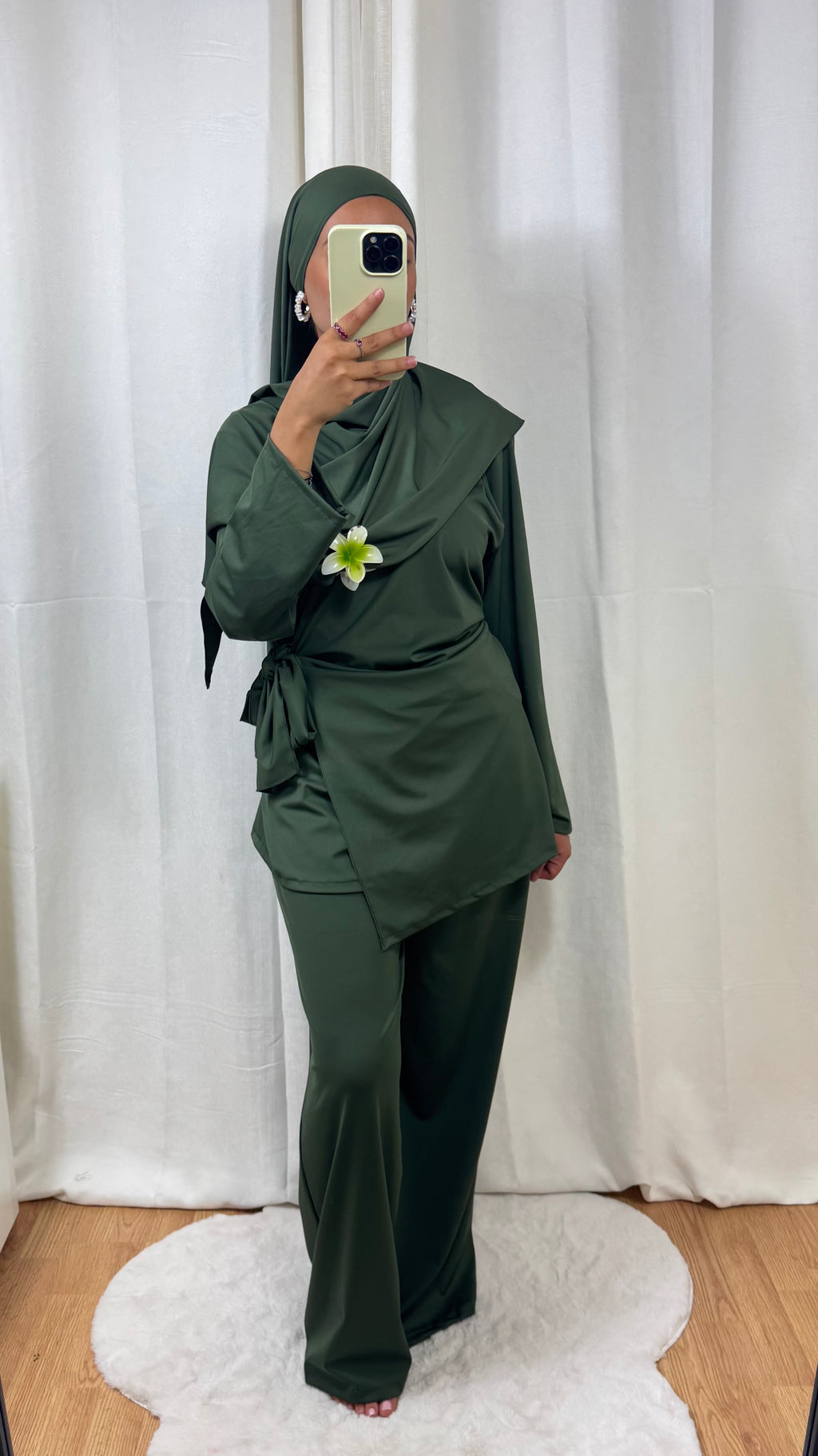 BURKINI À NOUER + HIJAB - KAKI
