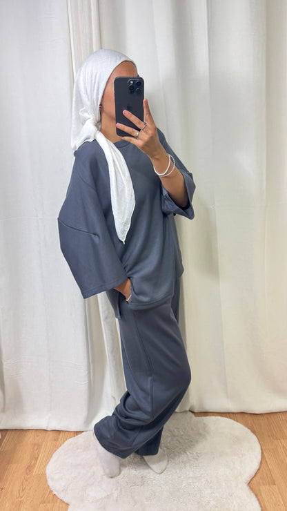 ENSEMBLE JOGGING OVERSIZE - GRIS ANTHRACITE