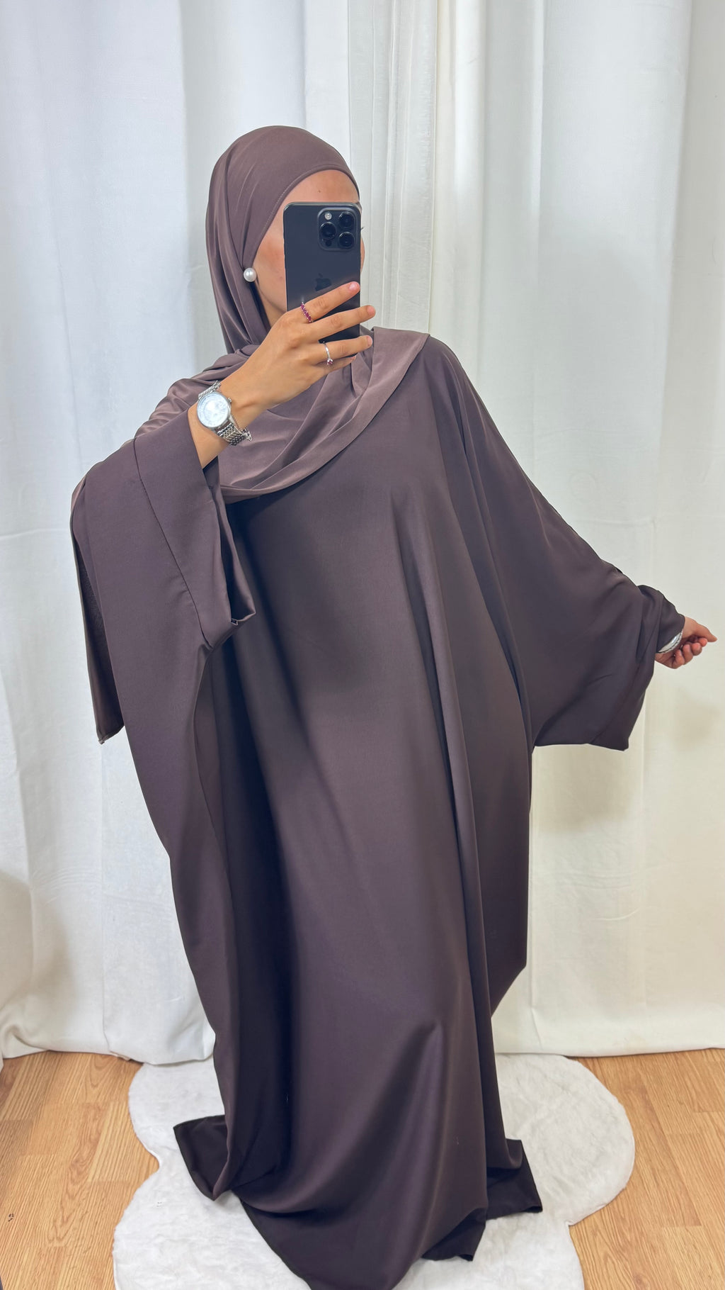 ABAYA SAOUDIENNE ELEGANCE - MARRON