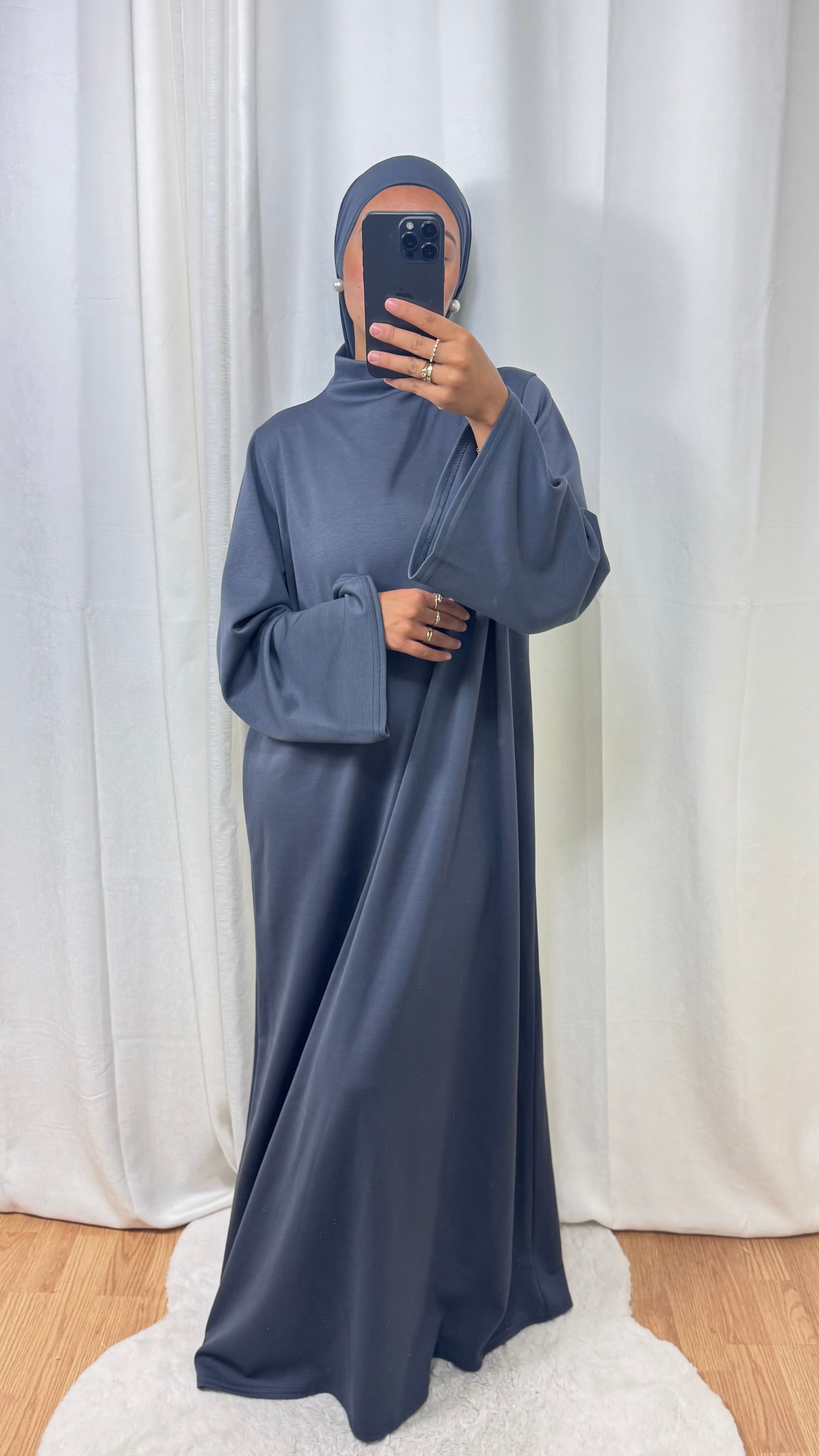 ABAYA HIVER - GRIS ANTHRACITE