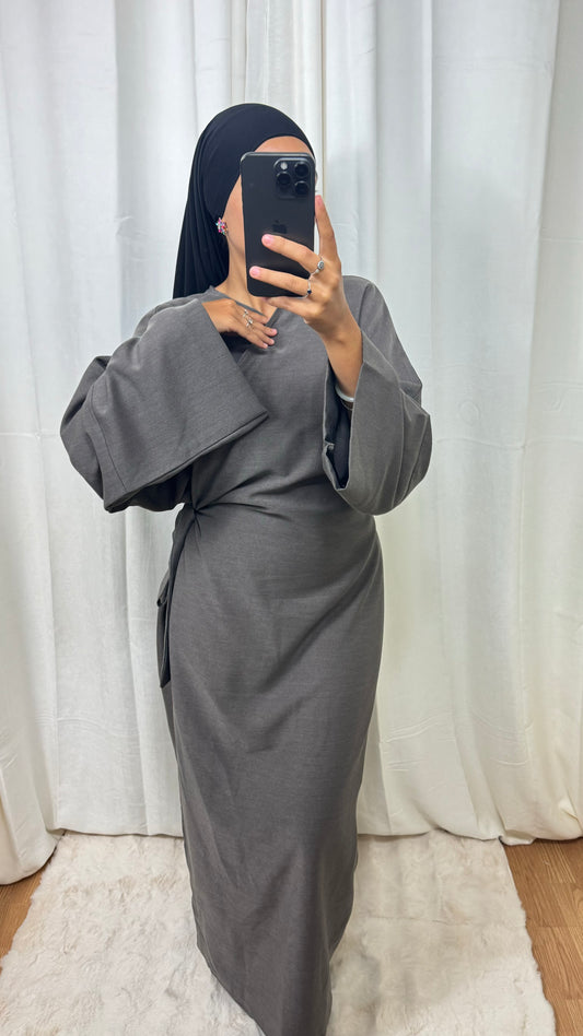 ROBE CACHE COEUR TAUPE