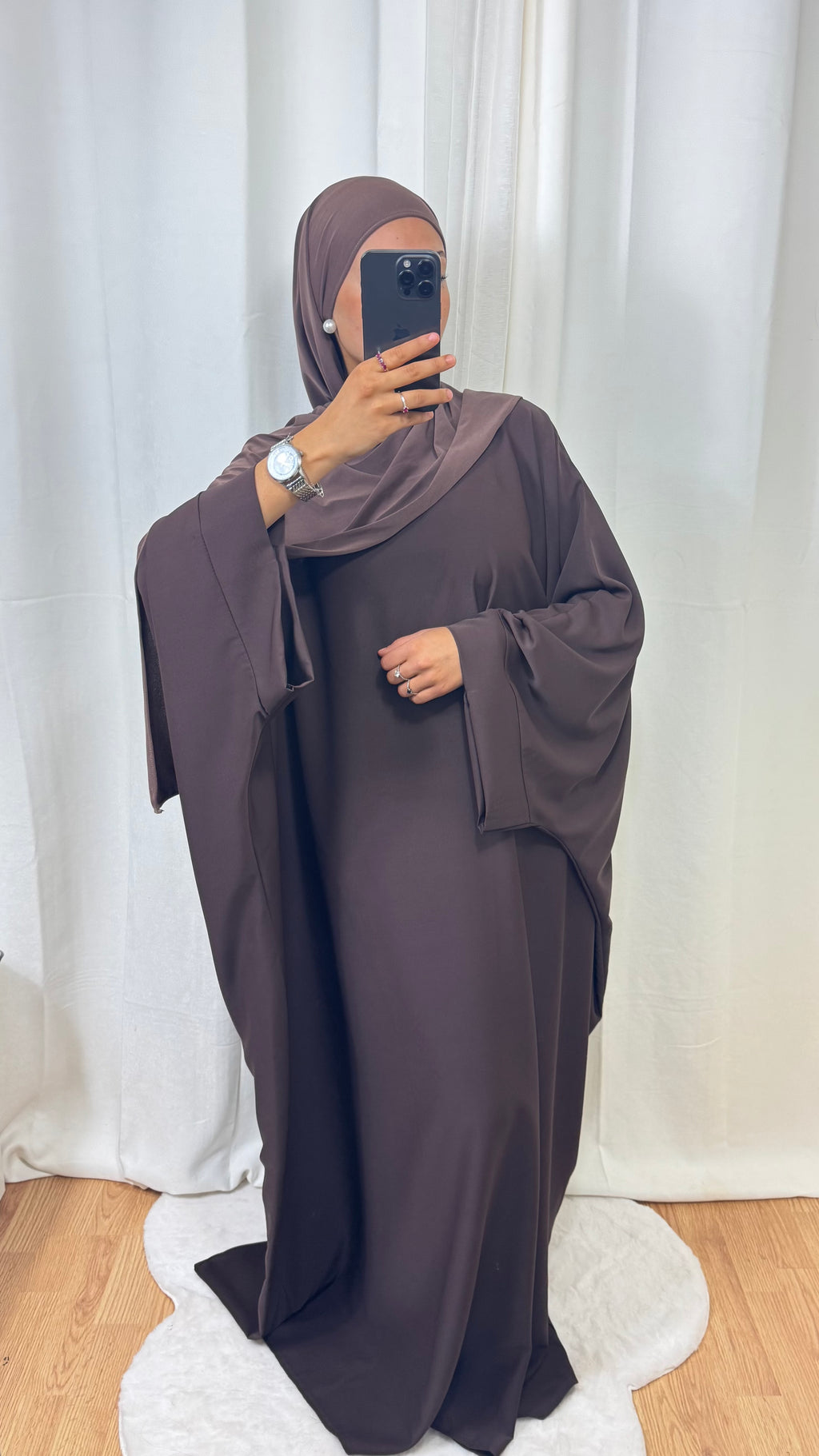 ABAYA SAOUDIENNE ELEGANCE - MARRON