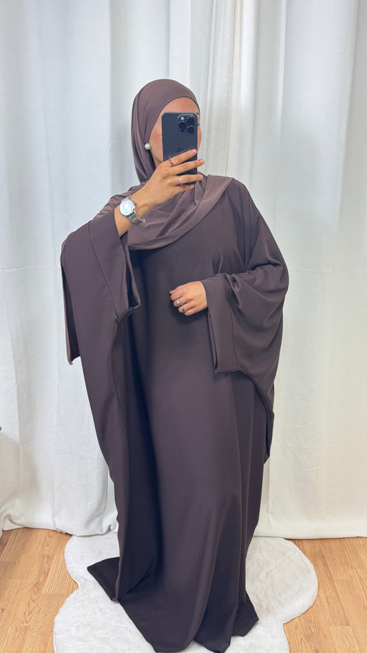 ABAYA SAOUDIENNE ELEGANCE - MARRON