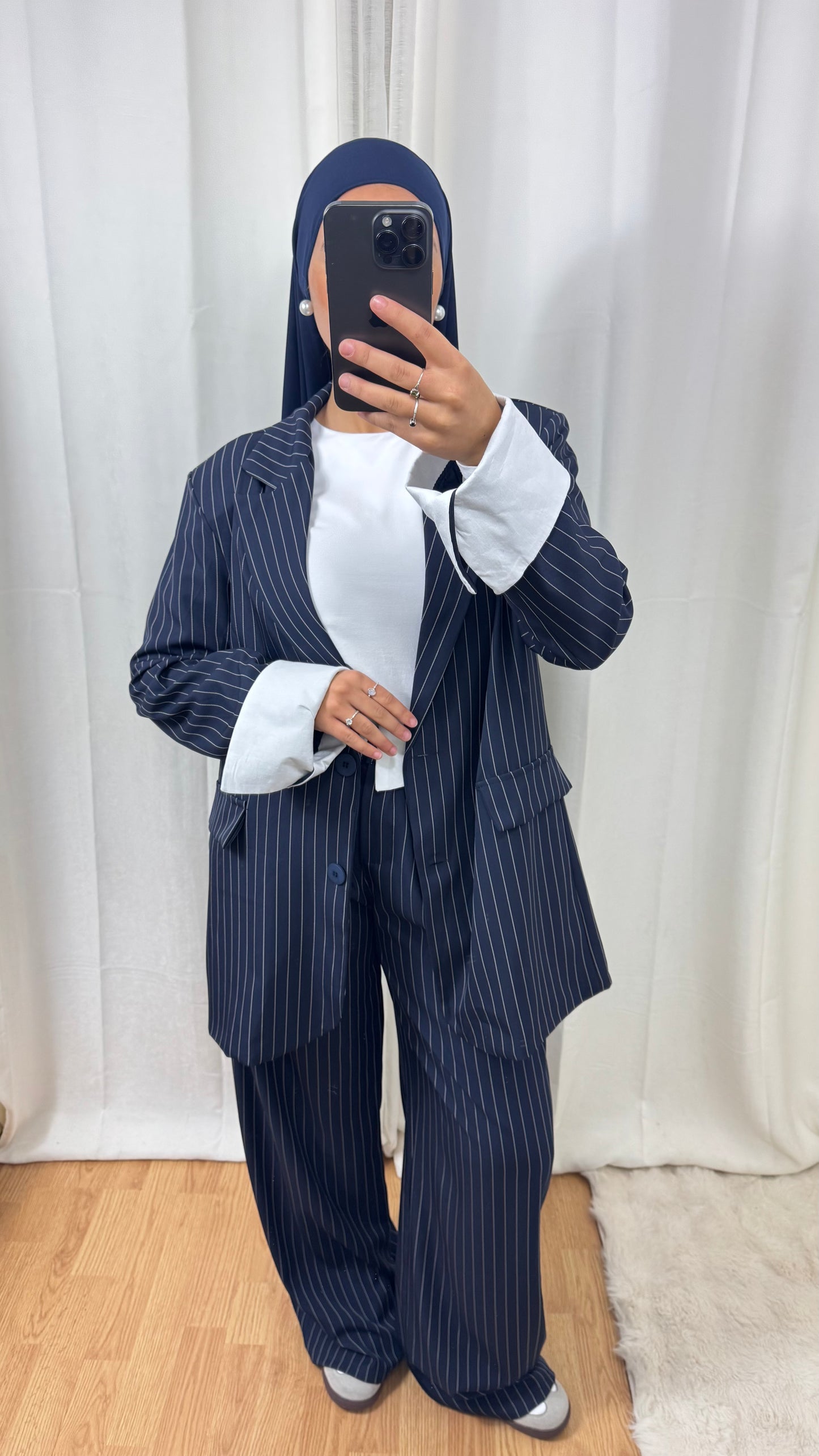 ENSEMBLE BLAZER PANTALON - BLEU MARINE