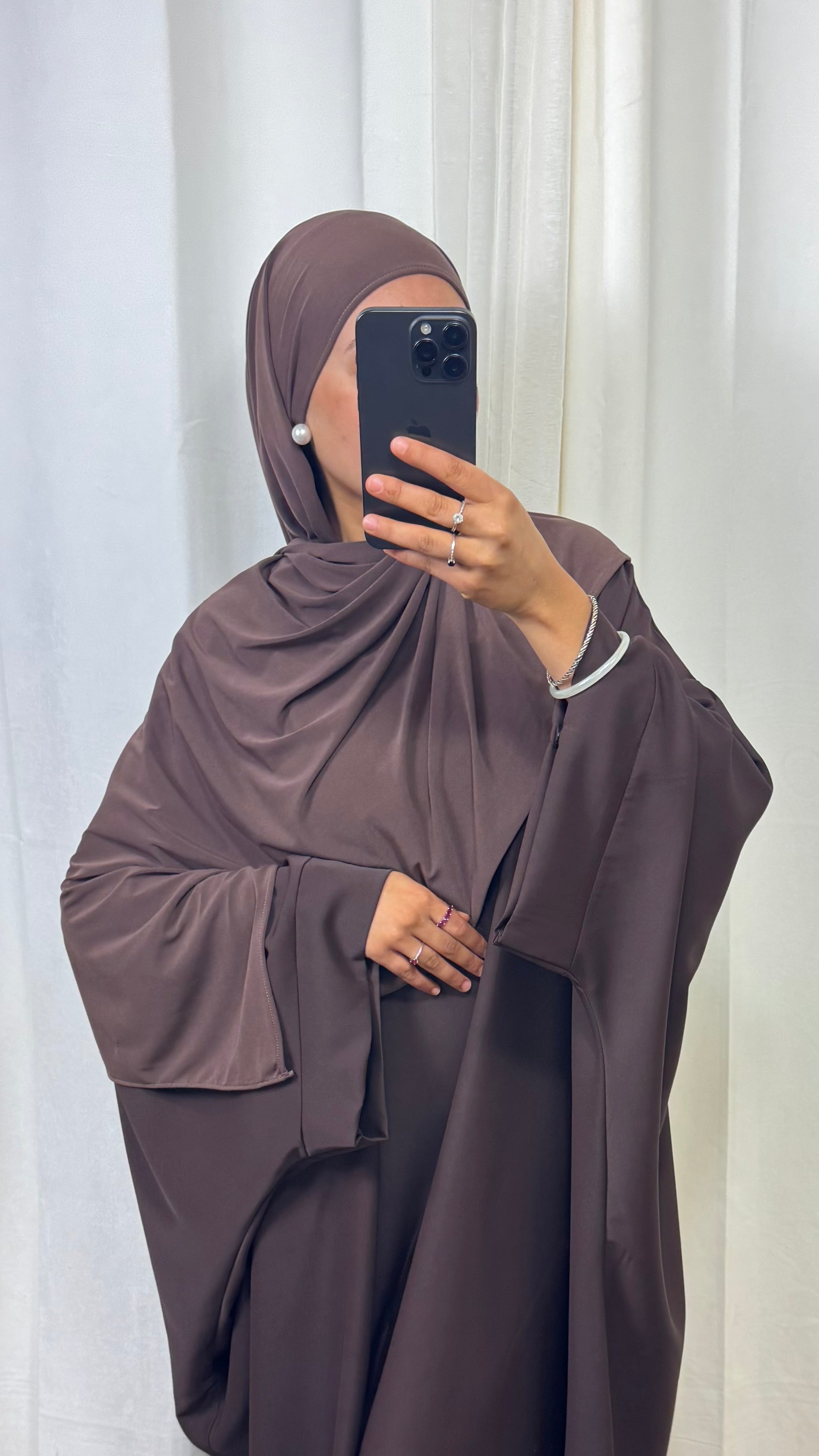 HIJAB JERSEY PREMIUM  - MARRON
