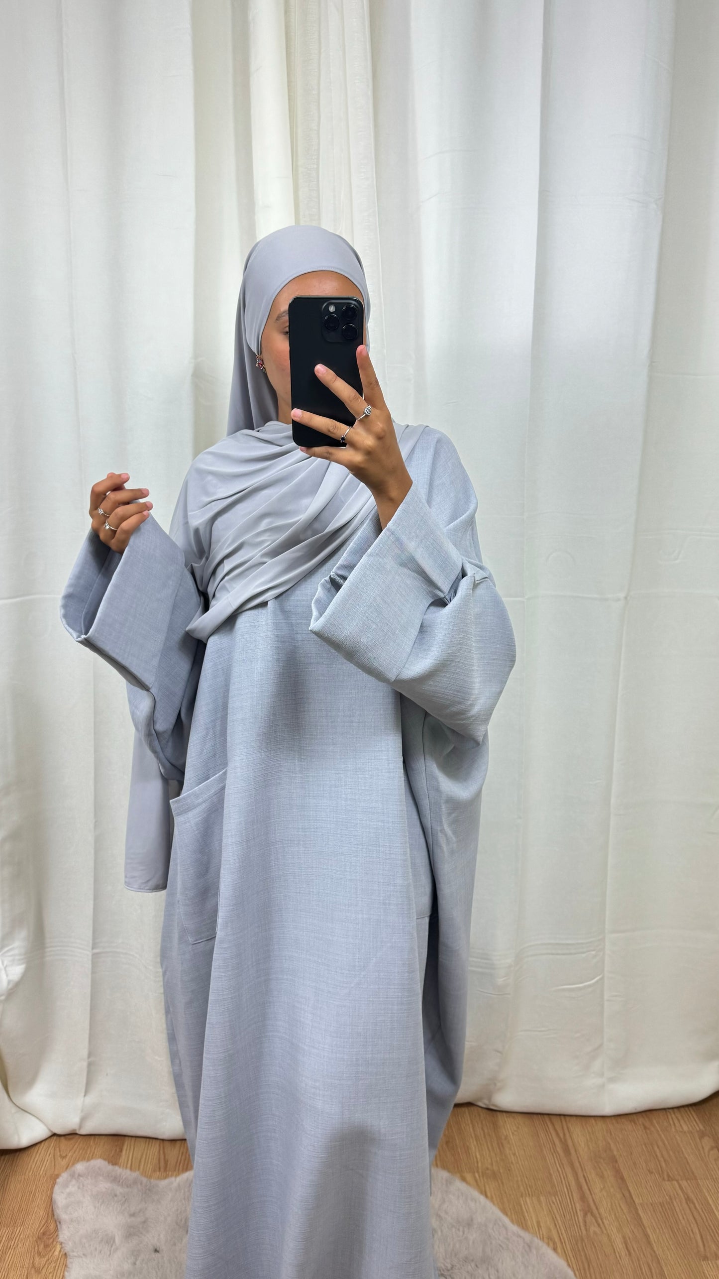 ABAYA AMBRE - GRIS CLAIR