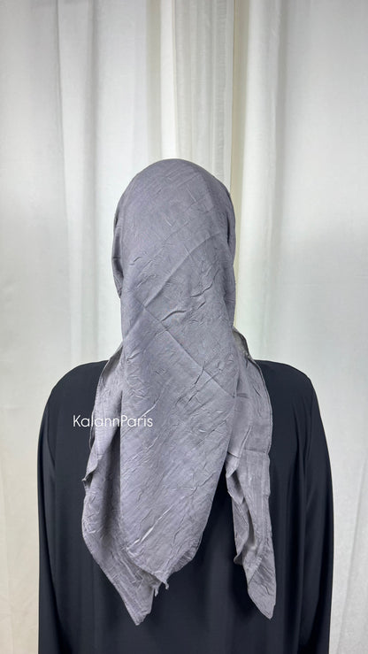 CARRÉ COTON BAMBOO - GRIS ANTHRACITE