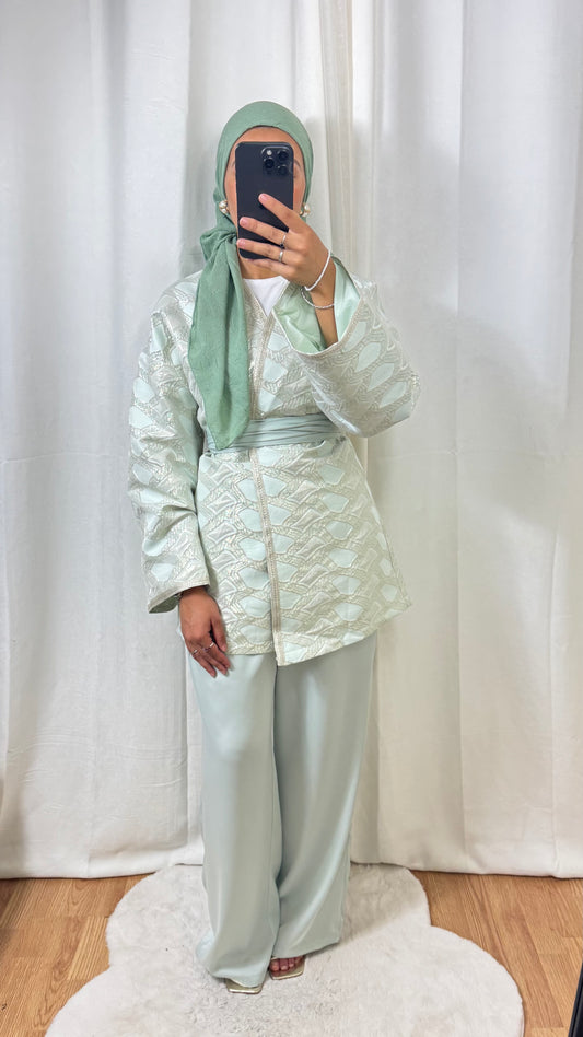 ENSEMBLE MALAK 4 PIÈCES - VERT D’EAU