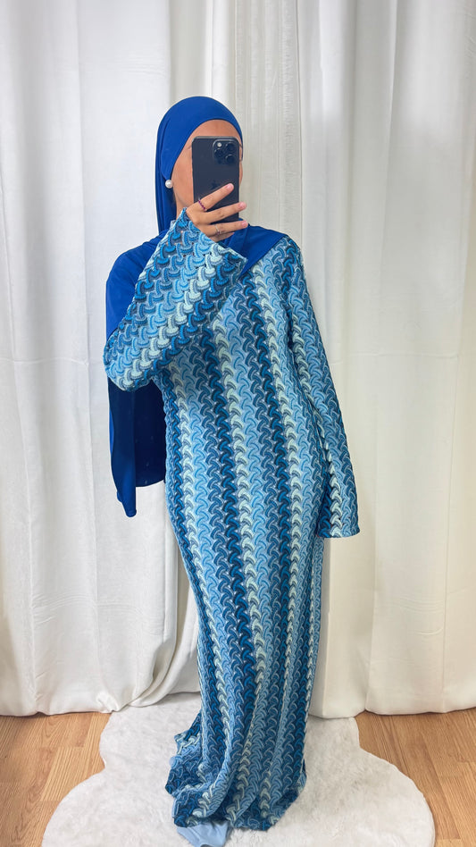 ROBE CROCHET - VAGUE BLEU