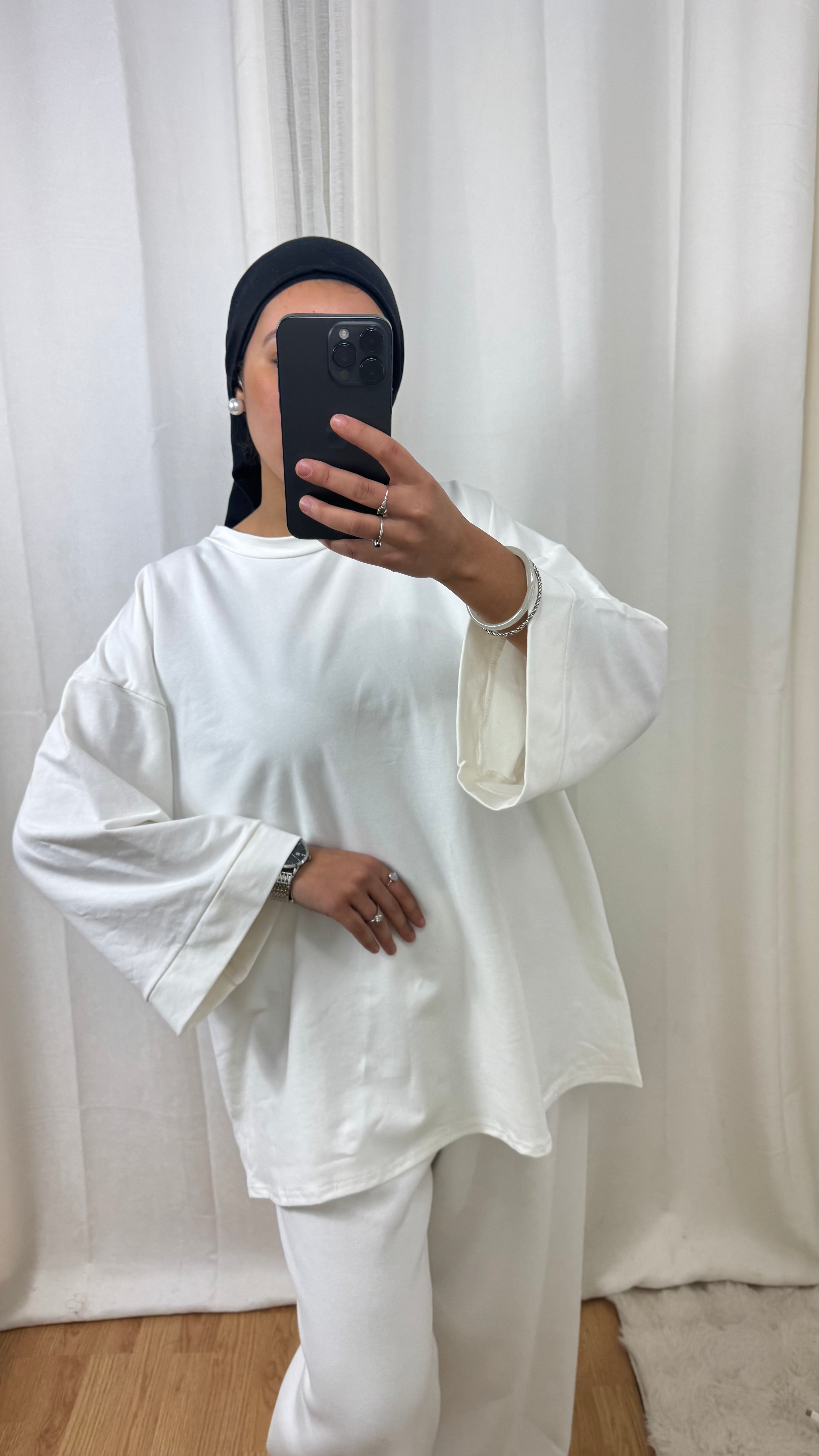 T-SHIRT MANCHE LONGUE - BLANC
