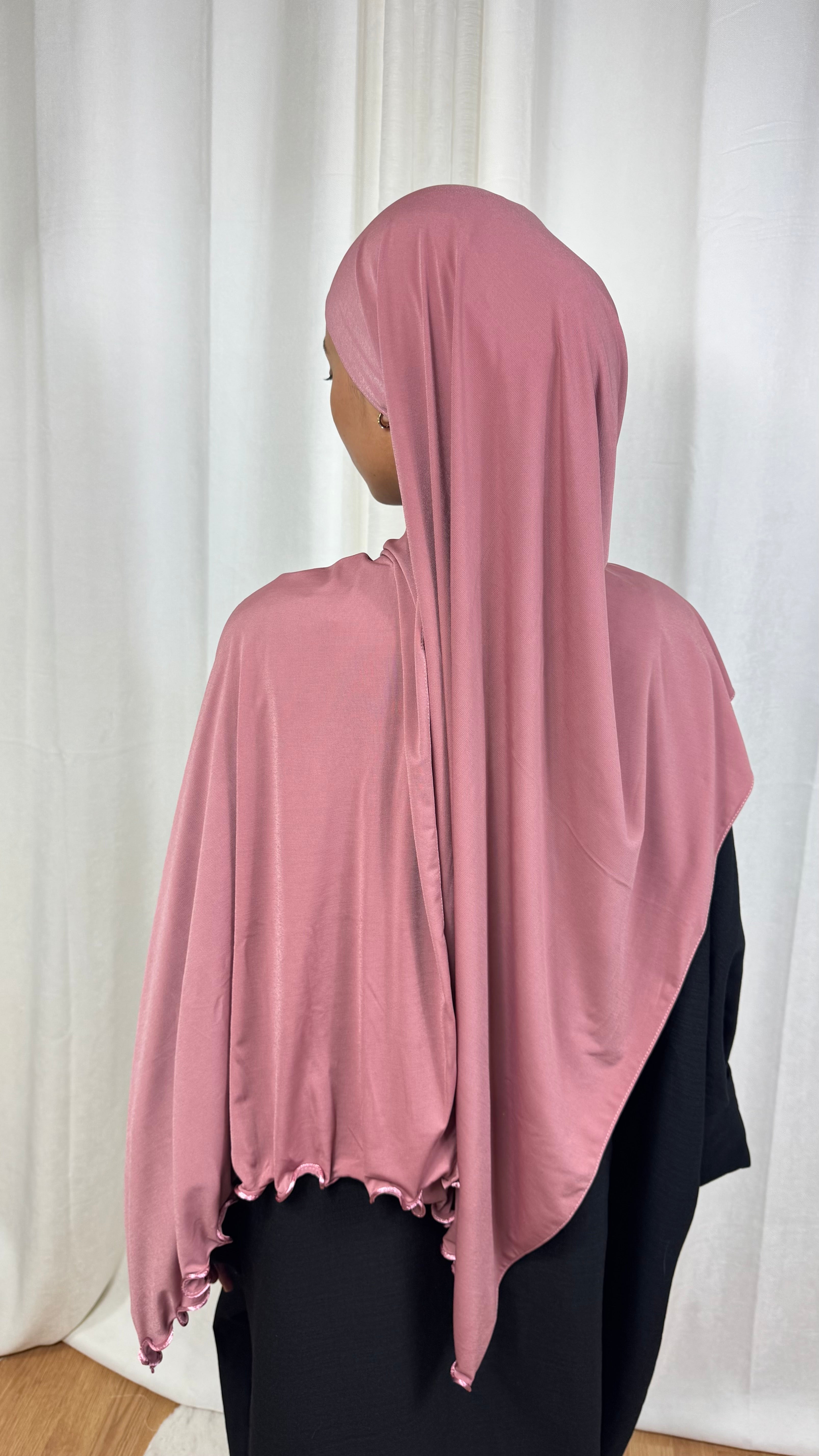 JERSEY PREMIUM BOUCLE SATIN - VIEUX ROSE