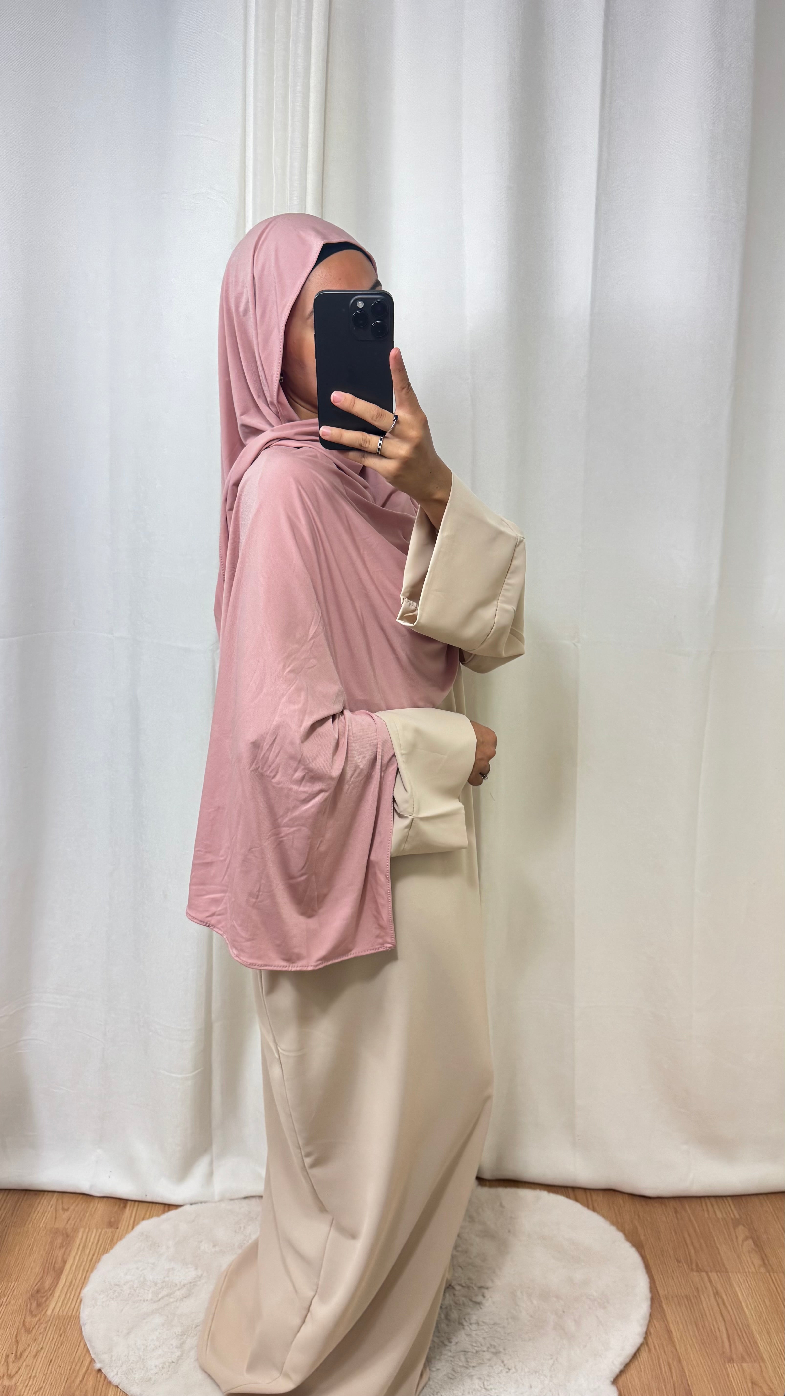 HIJAB JERSEY PREMIUM  - ROSE