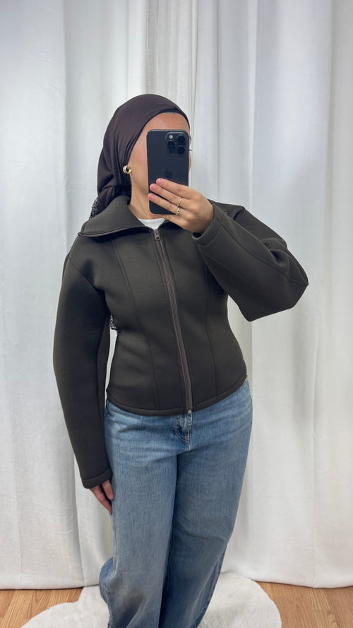 CARDIGAN - MARRON