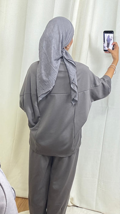 ENSEMBLE JOGGING OVERSIZE - TAUPE