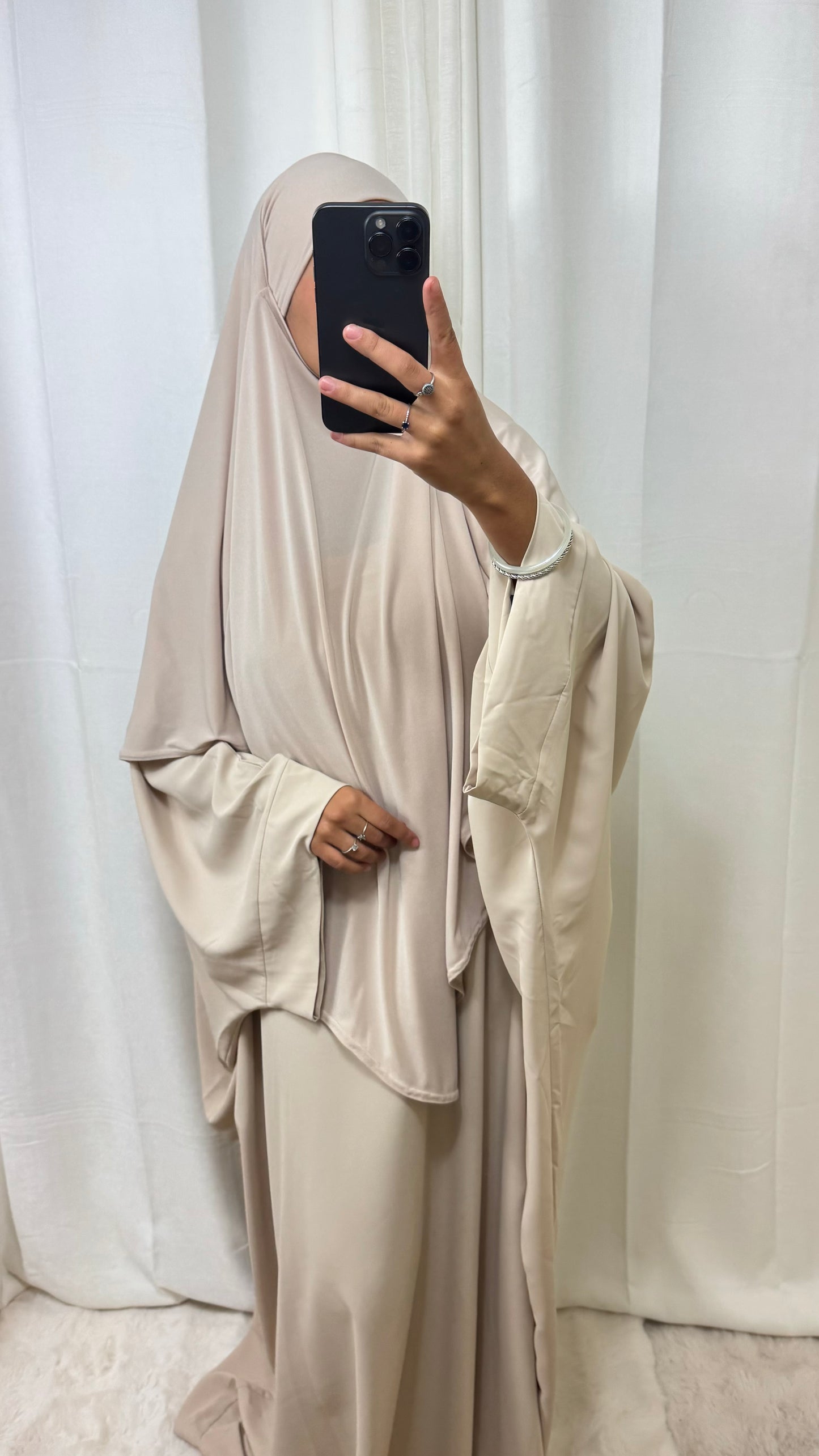 KHIMAR JERSEY LONG - BEIGE