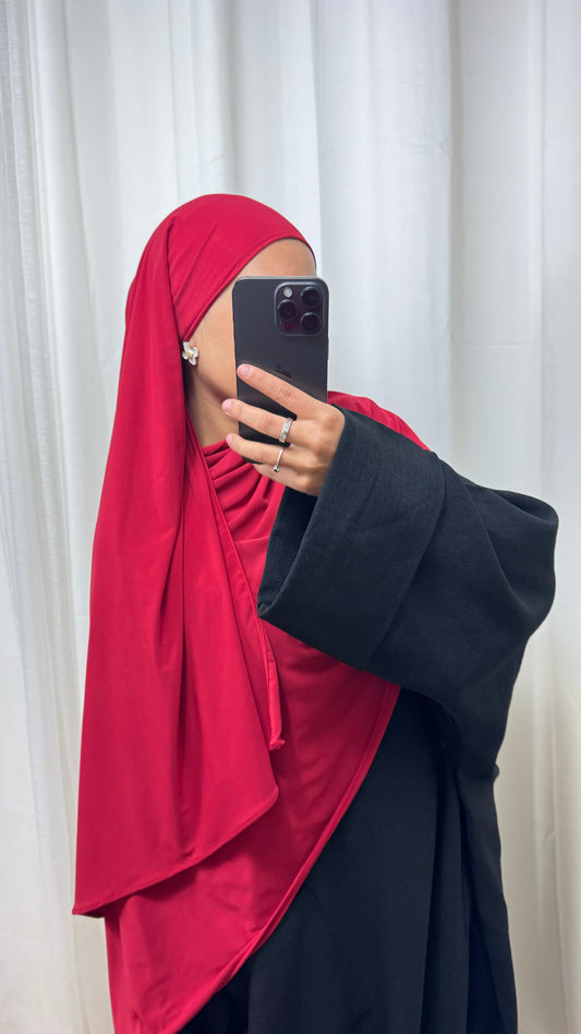 HIJAB JERSEY PREMIUM - ROUGE