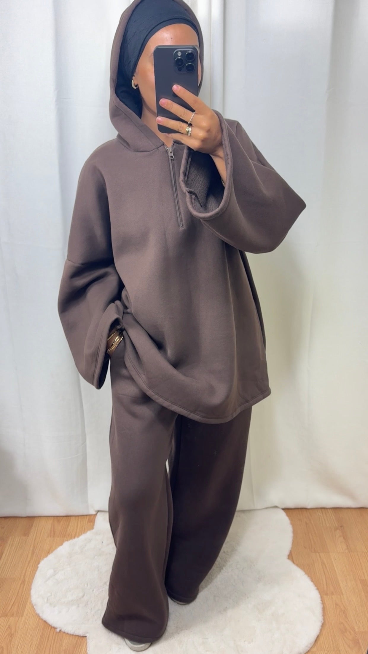 ENSEMBLE JOGGING OVERSIZE - MARRON
