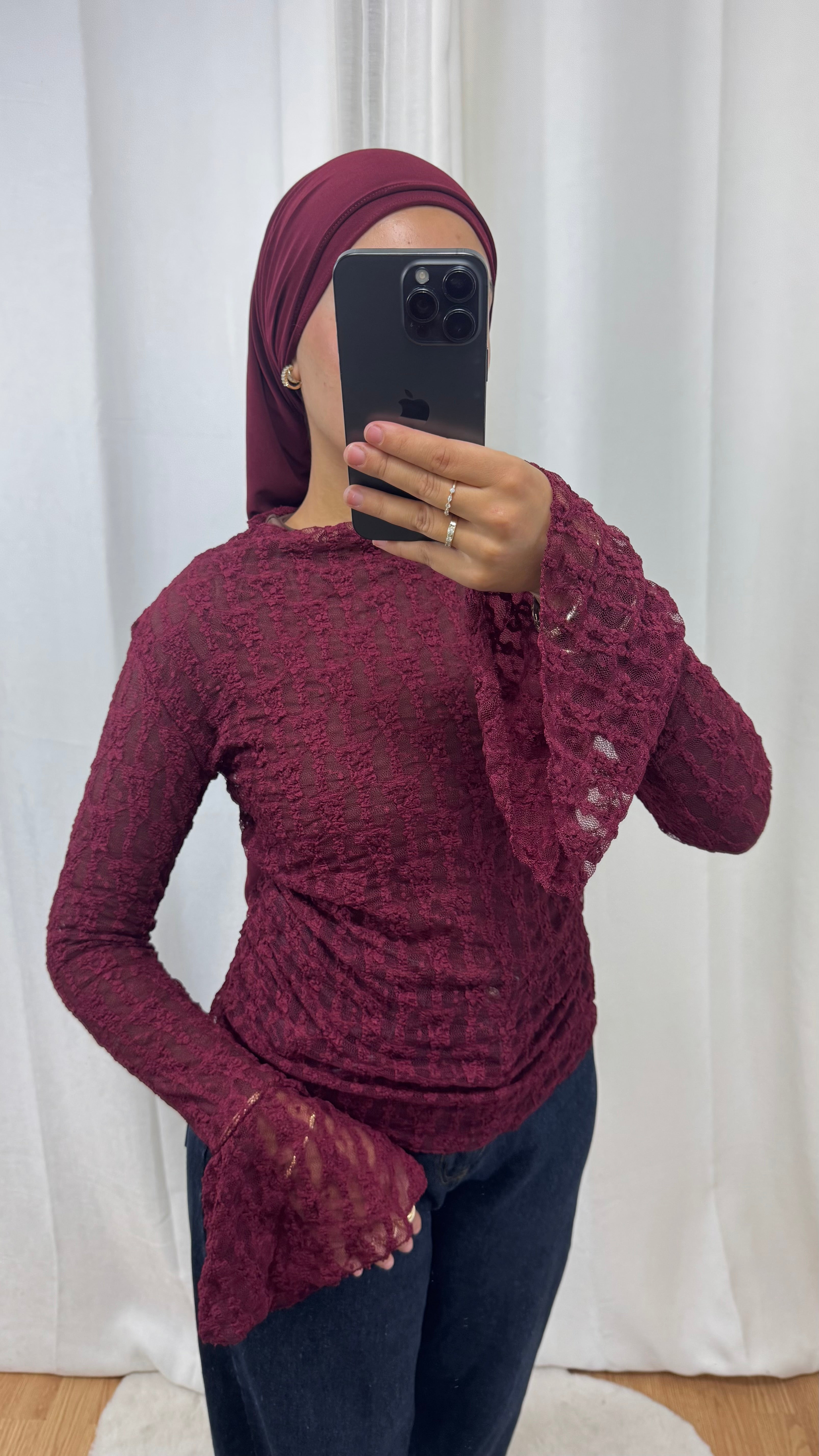 HAUT DENTELLE - BORDEAUX