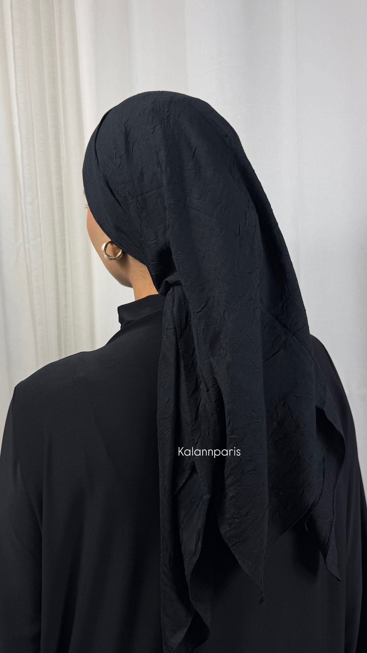 CARRÉ COTON BAMBOO - NOIR