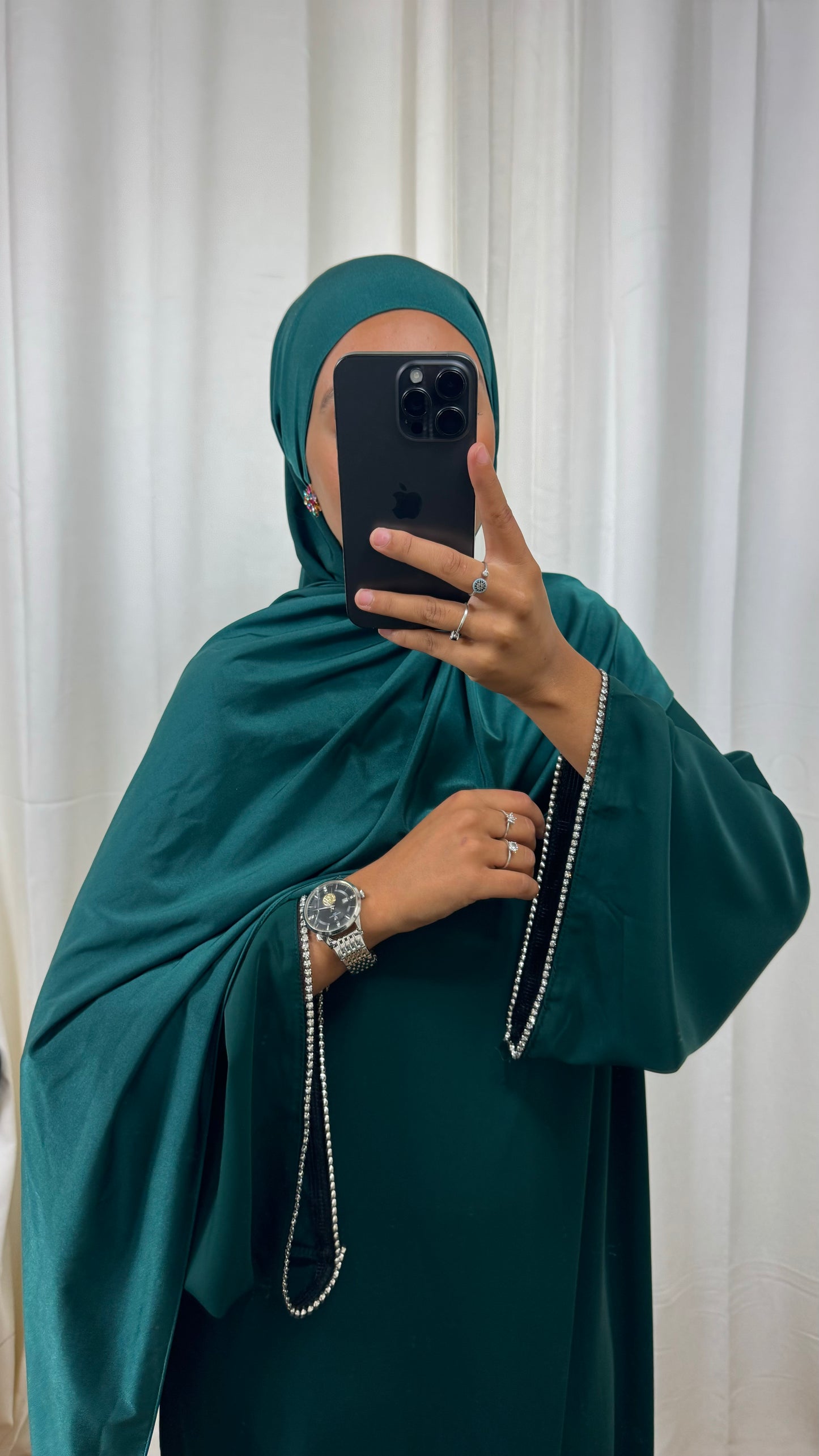 ABAYA SOLÉA - VERT ÉMERAUDE