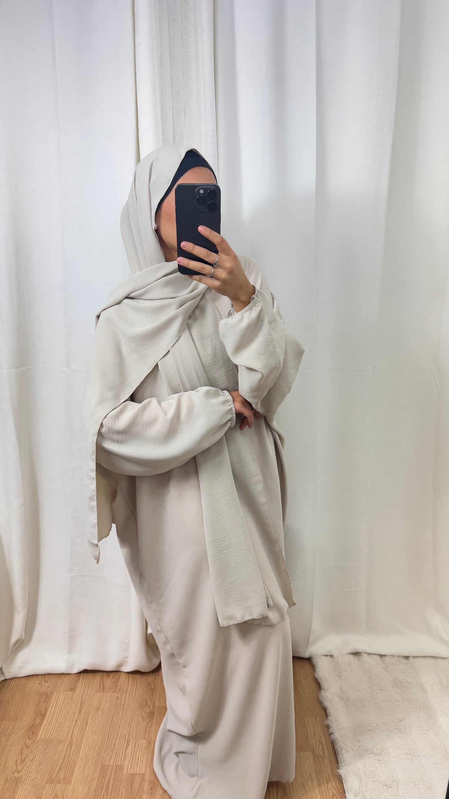 ABAYA VOILE INTÉGRÉ JAZZ - BEIGE