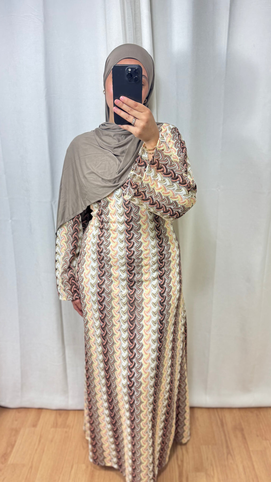 ROBE EN MAILLE - TERRACOTA JAUNE