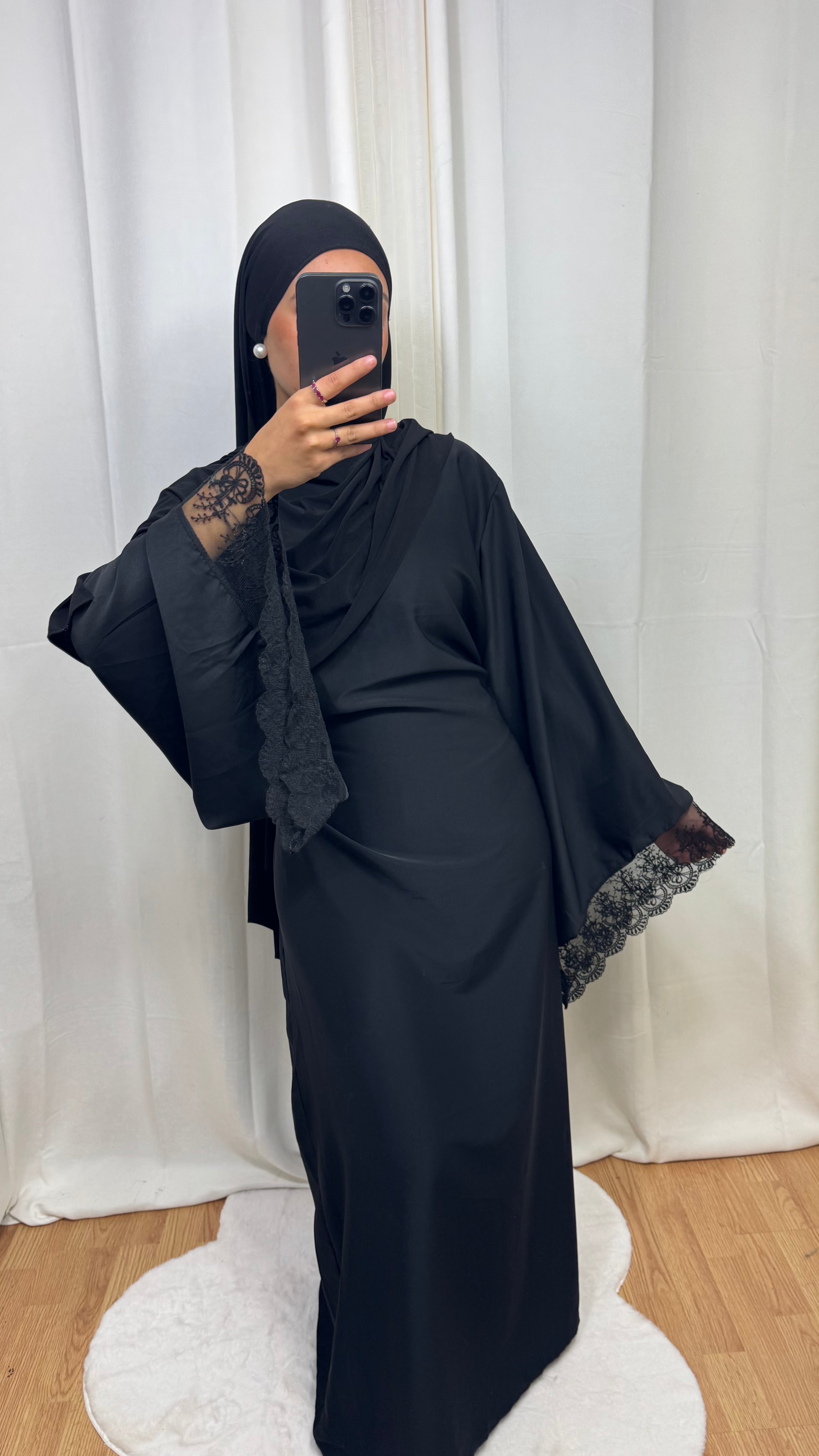 ABAYA DENTELLE - NOIR