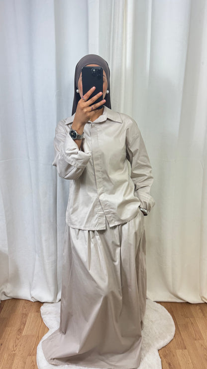 ENSEMBLE POPELINE - TAUPE