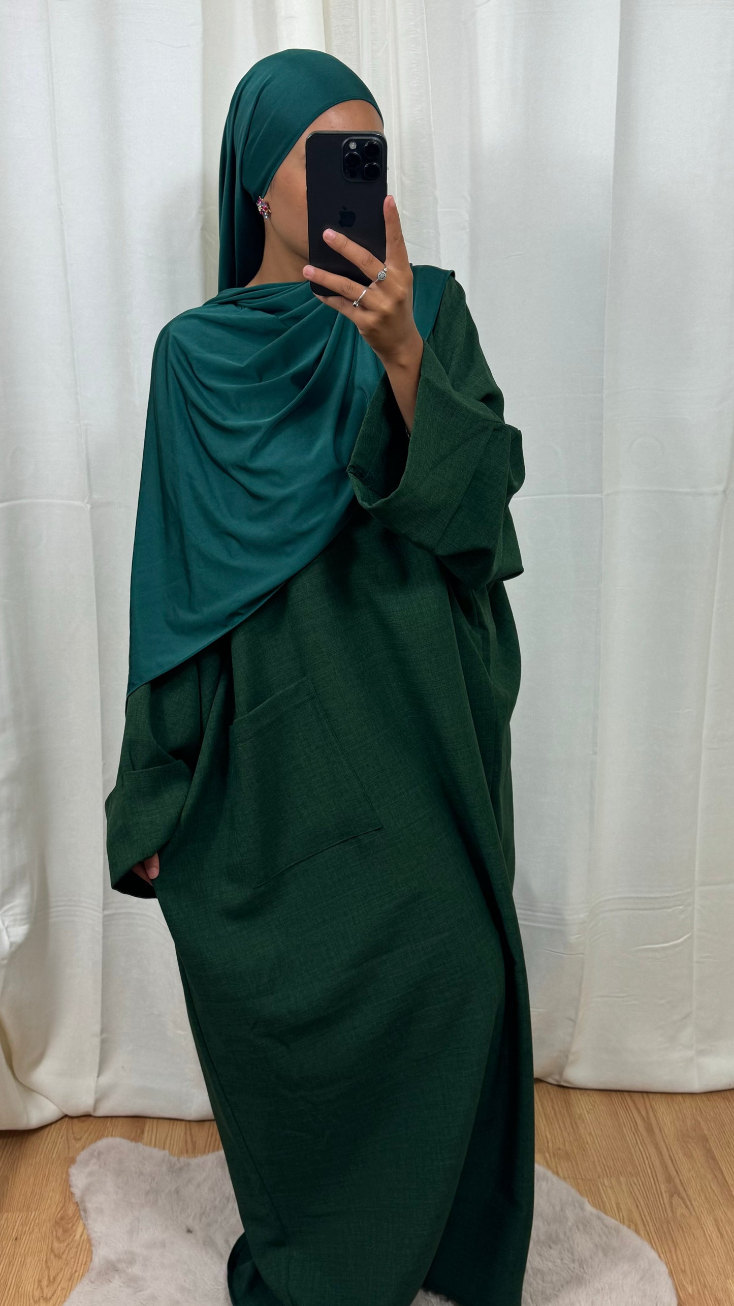 ABAYA AMBRE - VERT BOUTEILLE