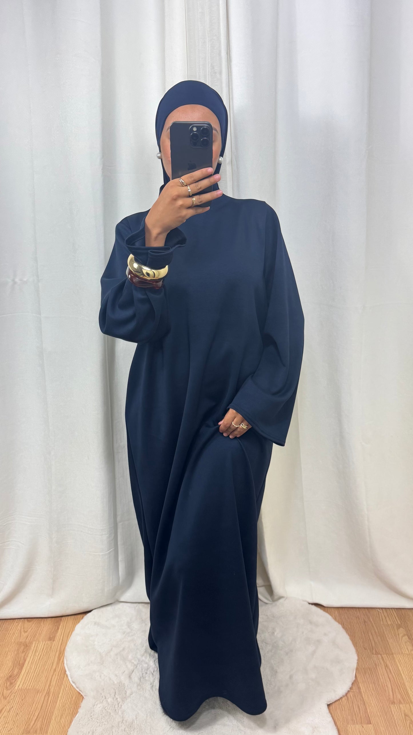 ABAYA HIVER - BLEU MARINE