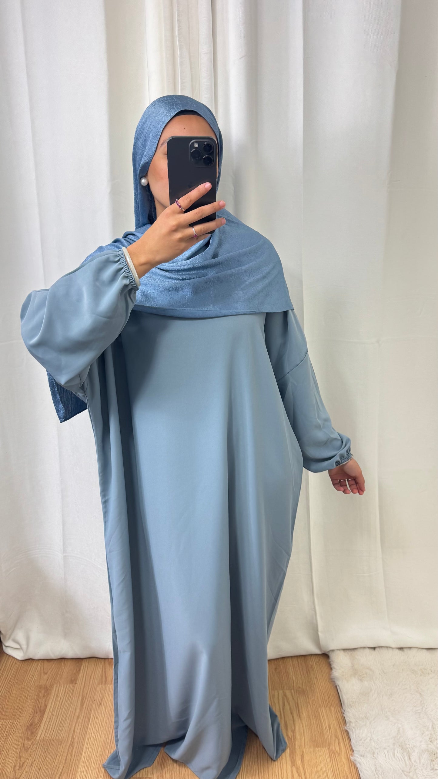 ABAYA BASIC - BLEU CLAIRE