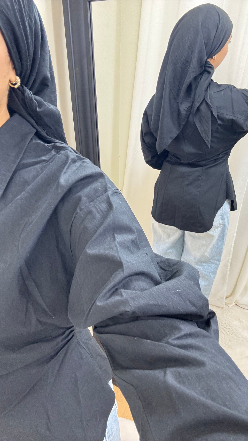 CHEMISE CINTRÉE - NOIR