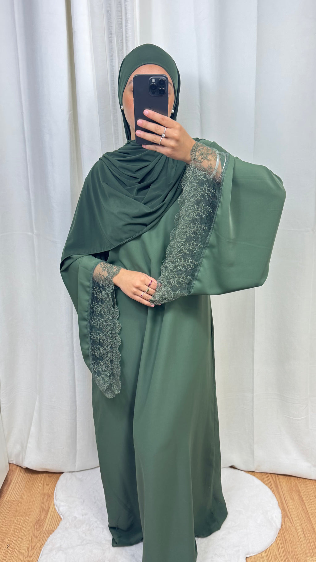 ABAYA DENTELLE - KAKI