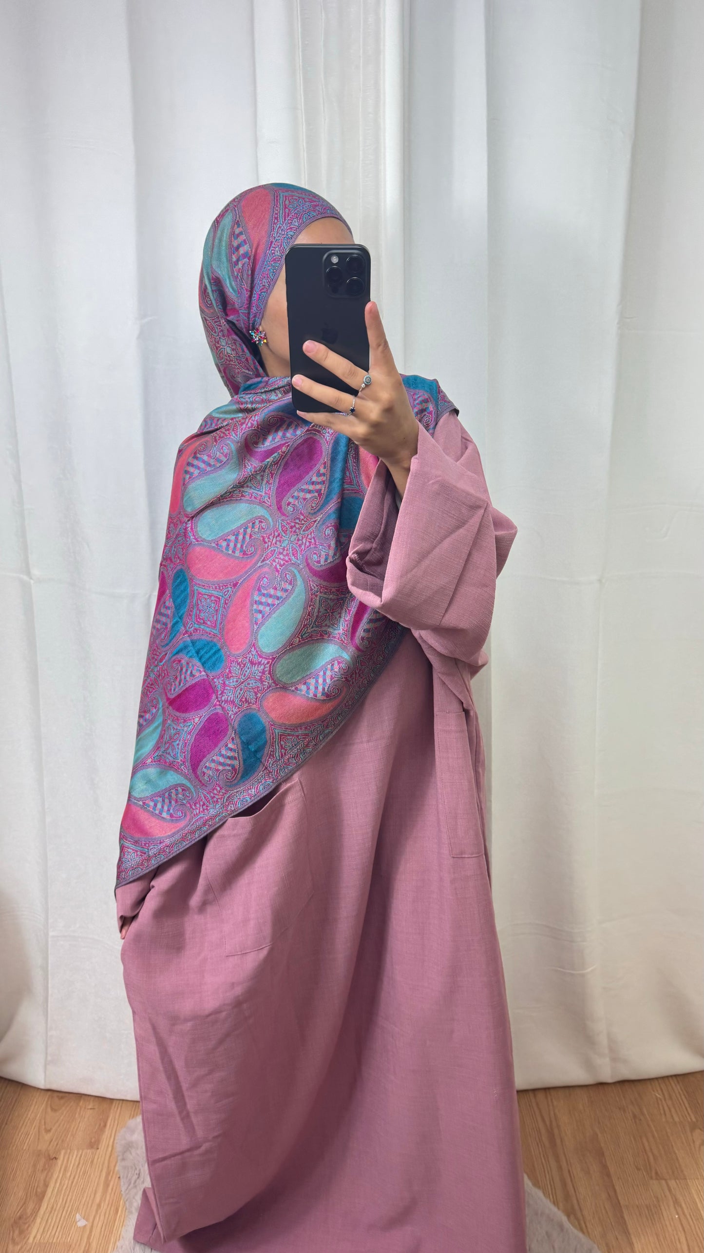 PASHMINA - ZYNAYA - ROSE BLEU