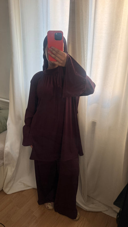 BURKINI + HIJAB - AUBERGINES