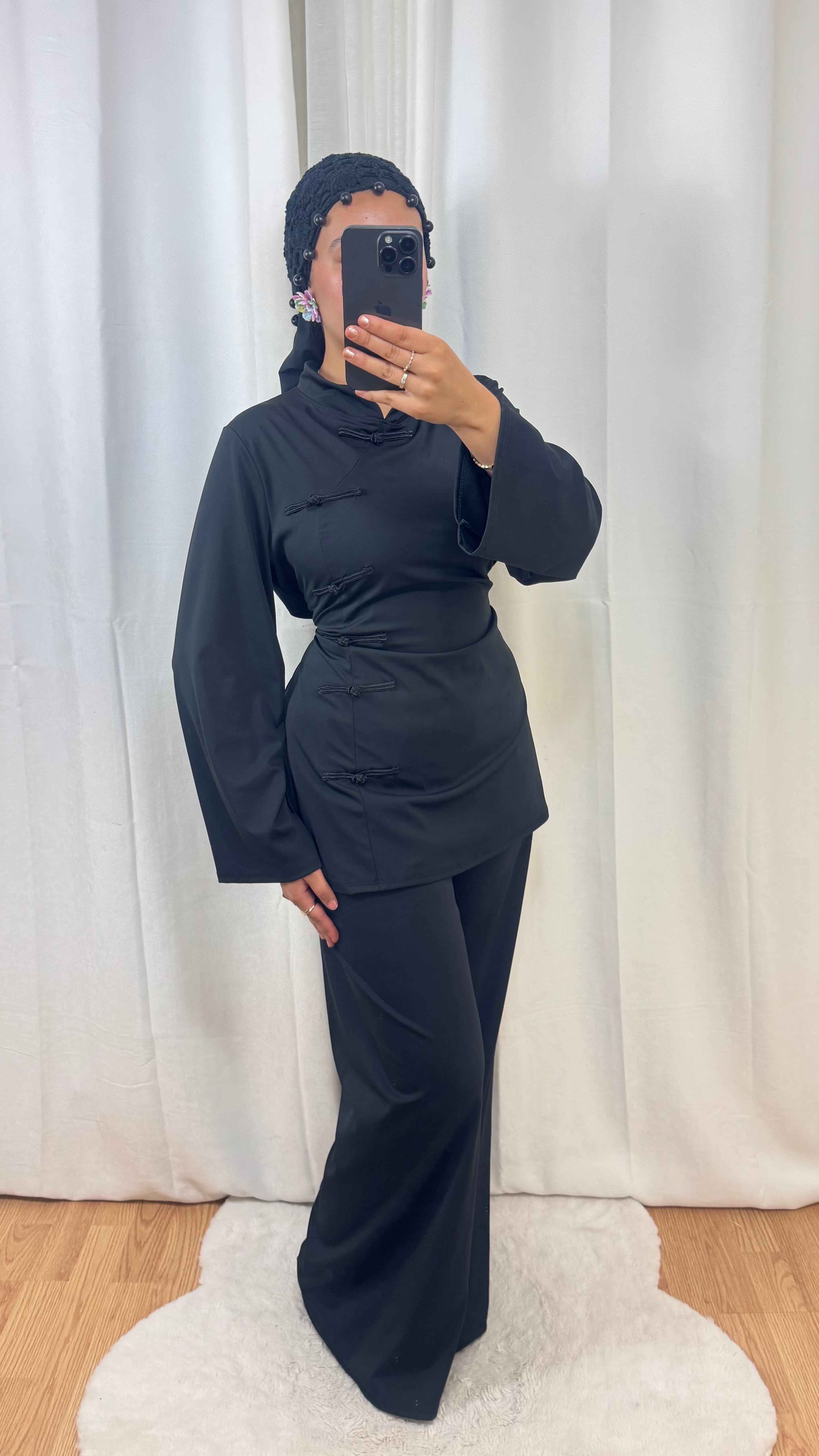 BURKINI SAKURA CINTRÉ - NOIR (précommande 1 semaine)
