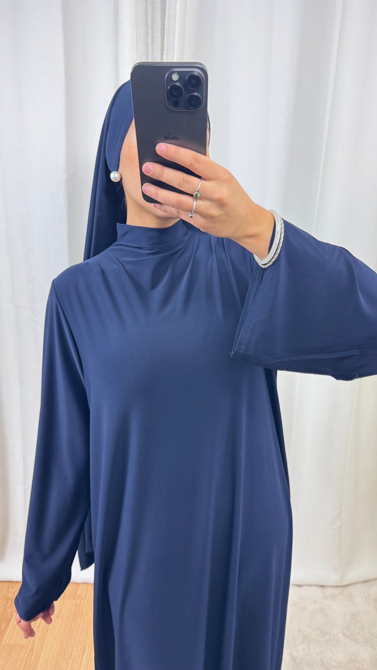 ABAYA JERSEY PREMIUM DE LUXE - BLEU MARINE