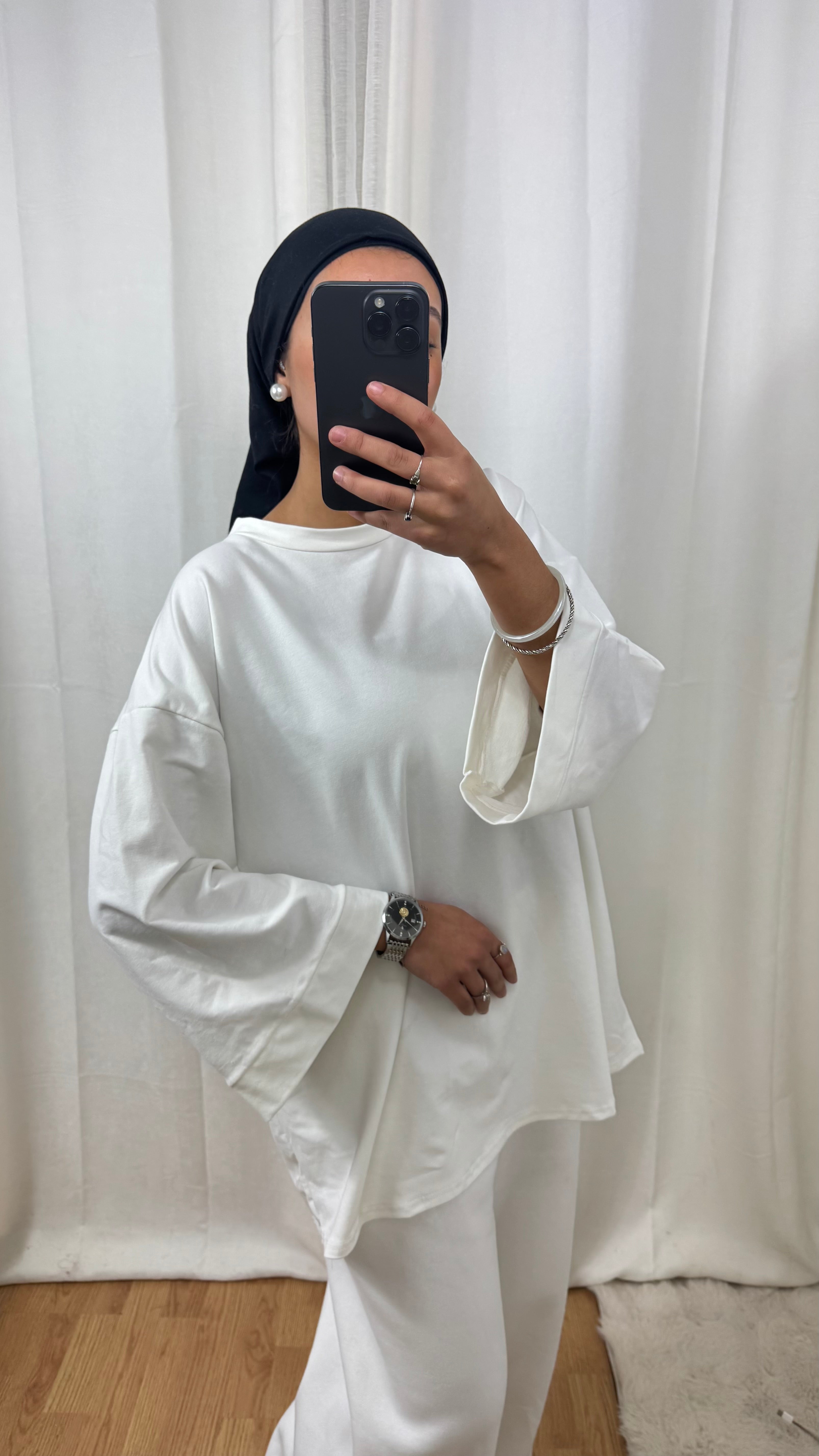 T-SHIRT MANCHE LONGUE - BLANC