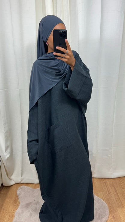 ABAYA AMBRE - GRIS ANTRACITE