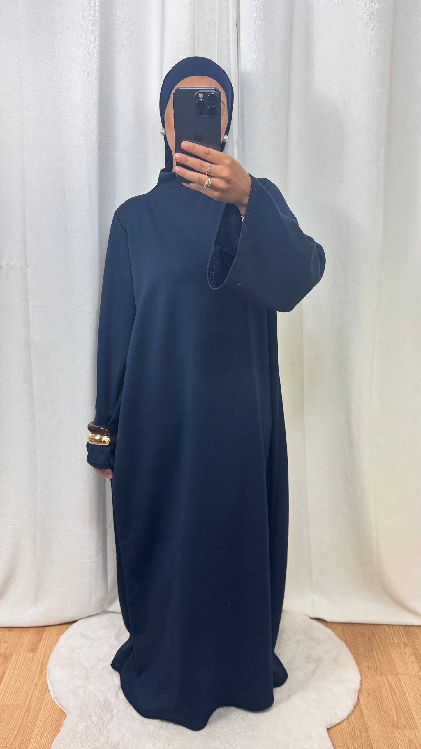 ABAYA HIVER - BLEU MARINE