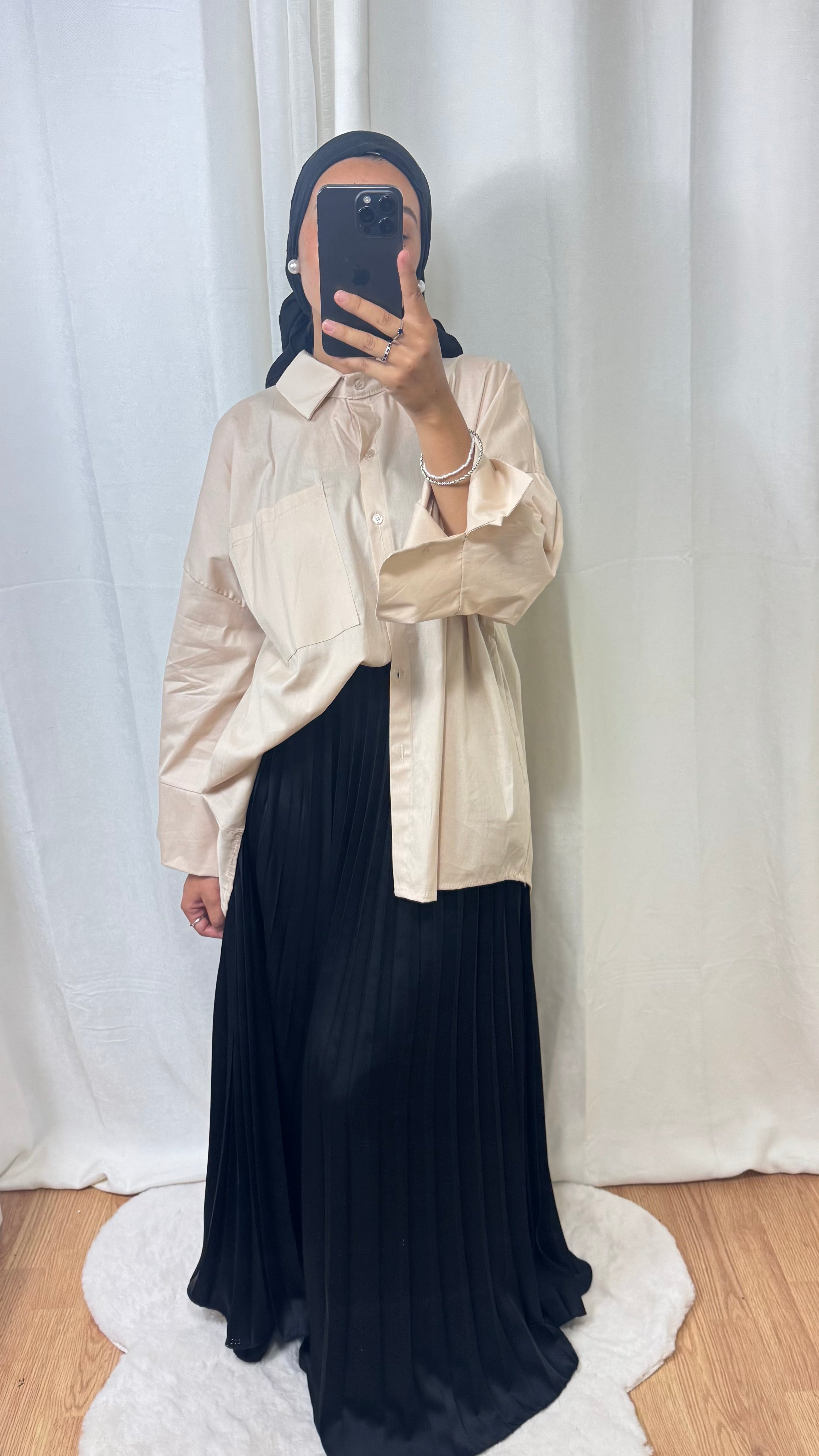 CHEMISE OVERSIZE - BEIGE