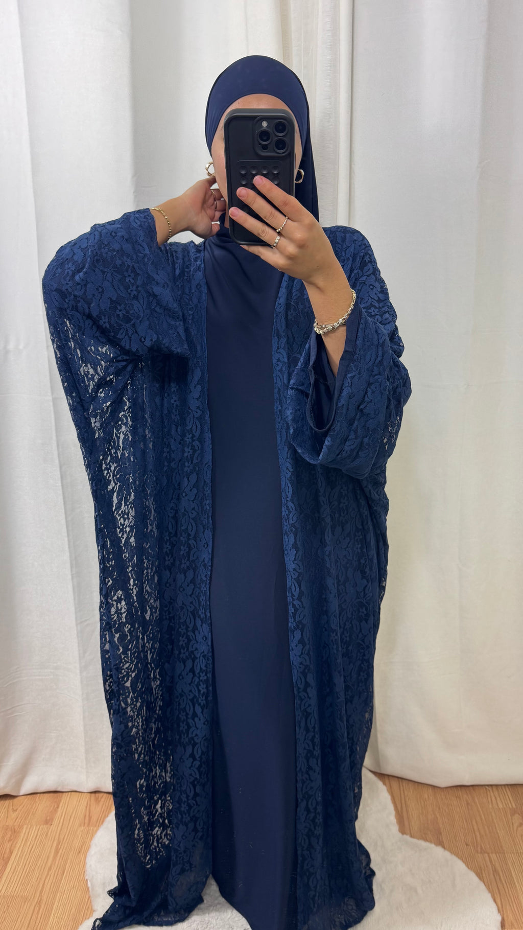 CRÉATION KIMONO DENTELLE - NOIR