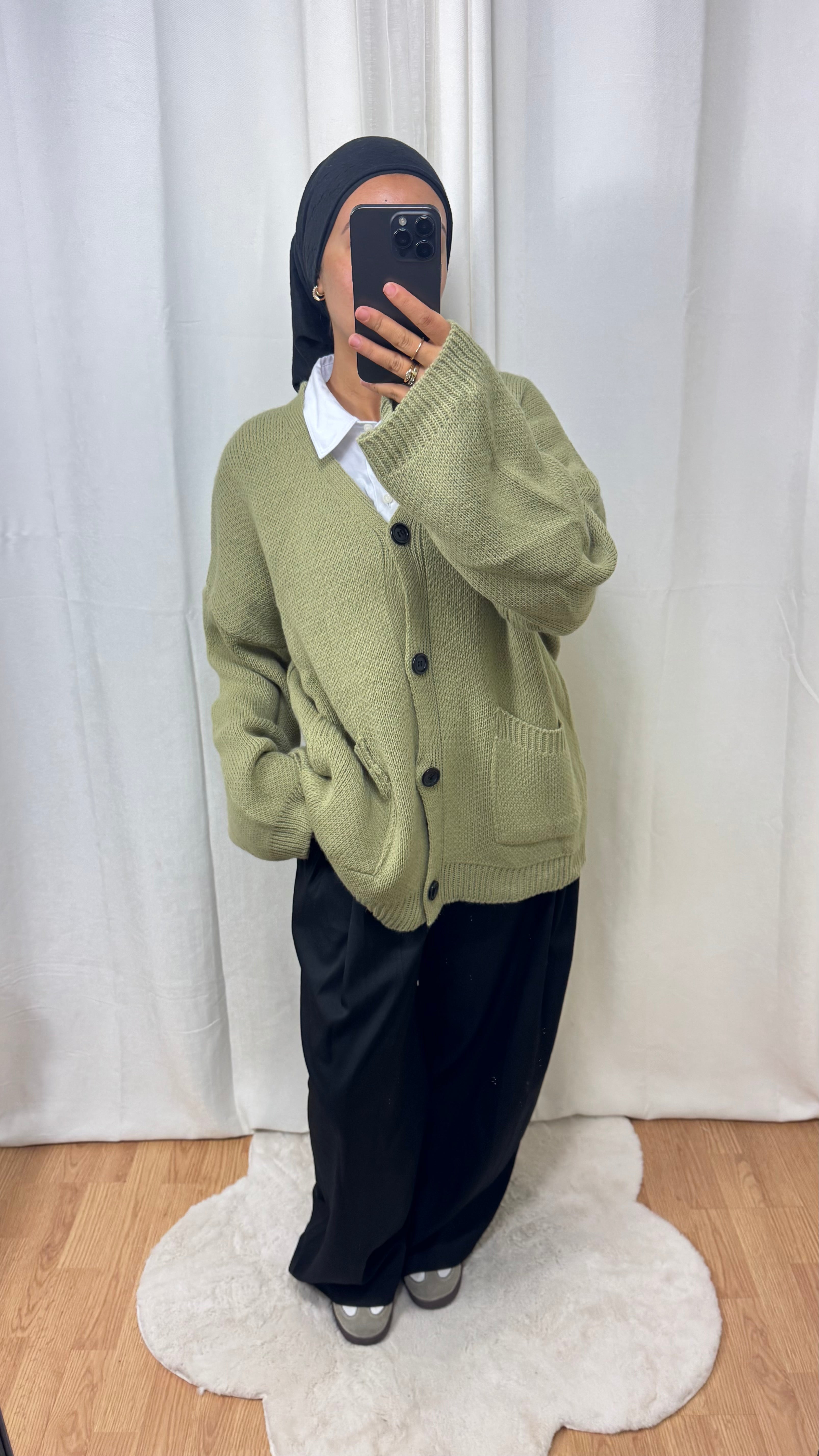 CARDIGAN TANINA - KAKI ANIS