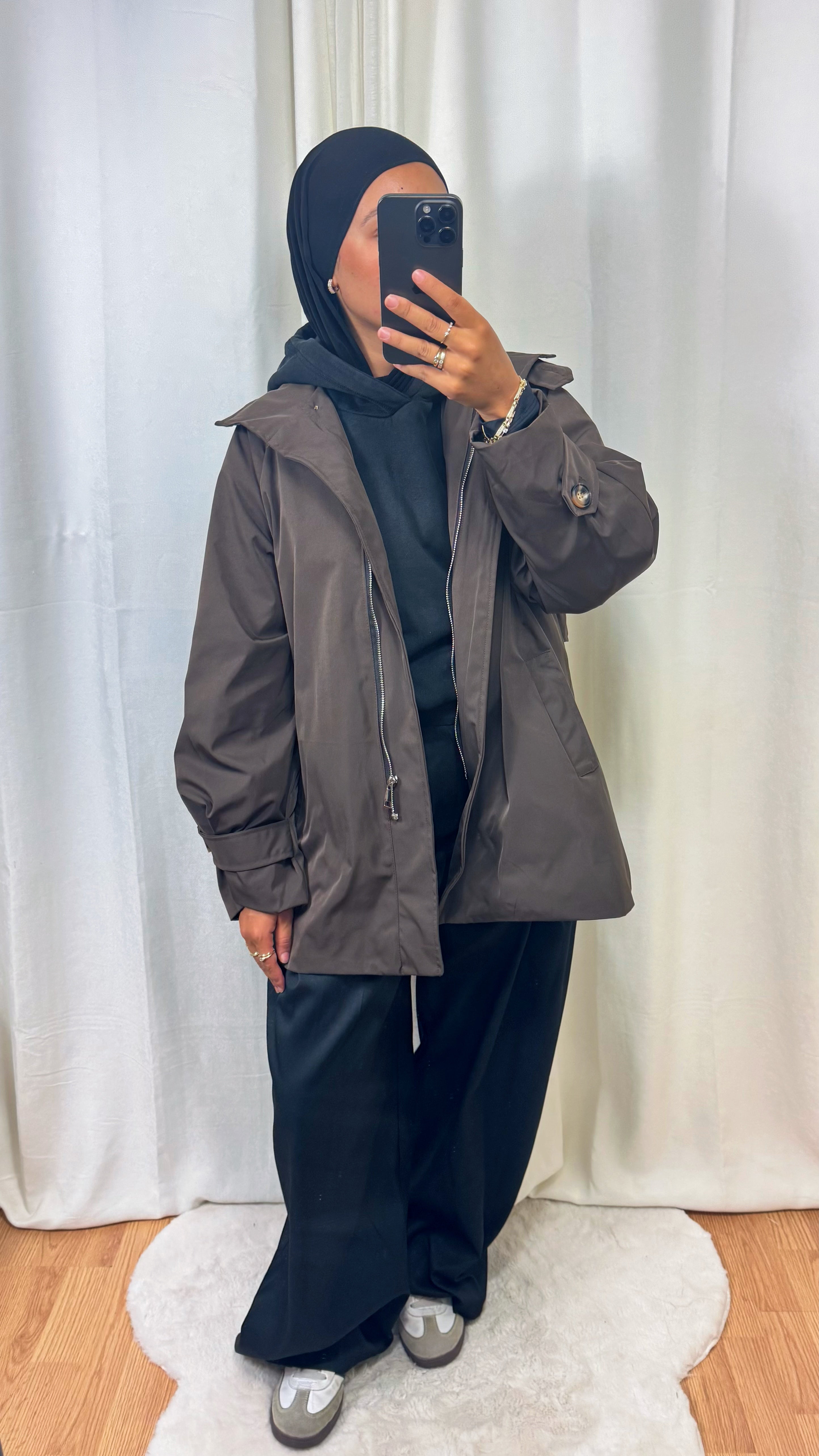 TRENCH OVERSIZE - MARRON