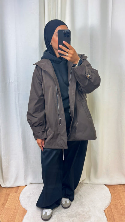 TRENCH OVERSIZE - MARRON
